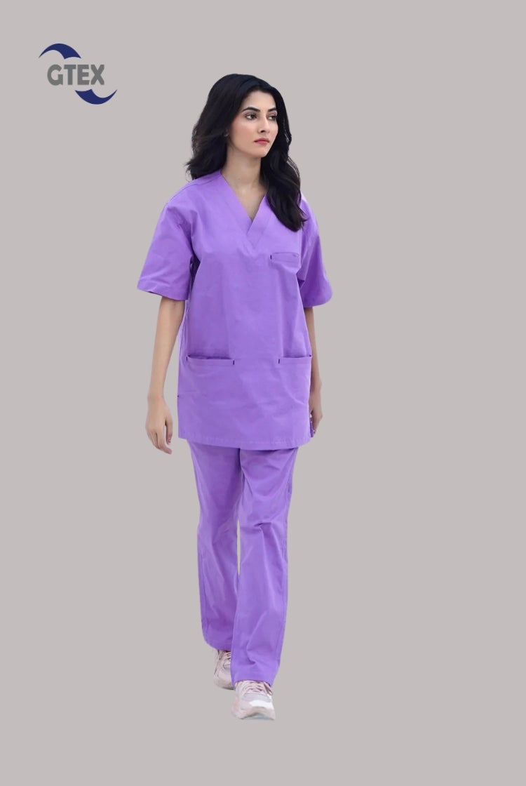 Edge Line™ Lilac Scrub Suit for Unisex by GTEX Apparels Pakistan