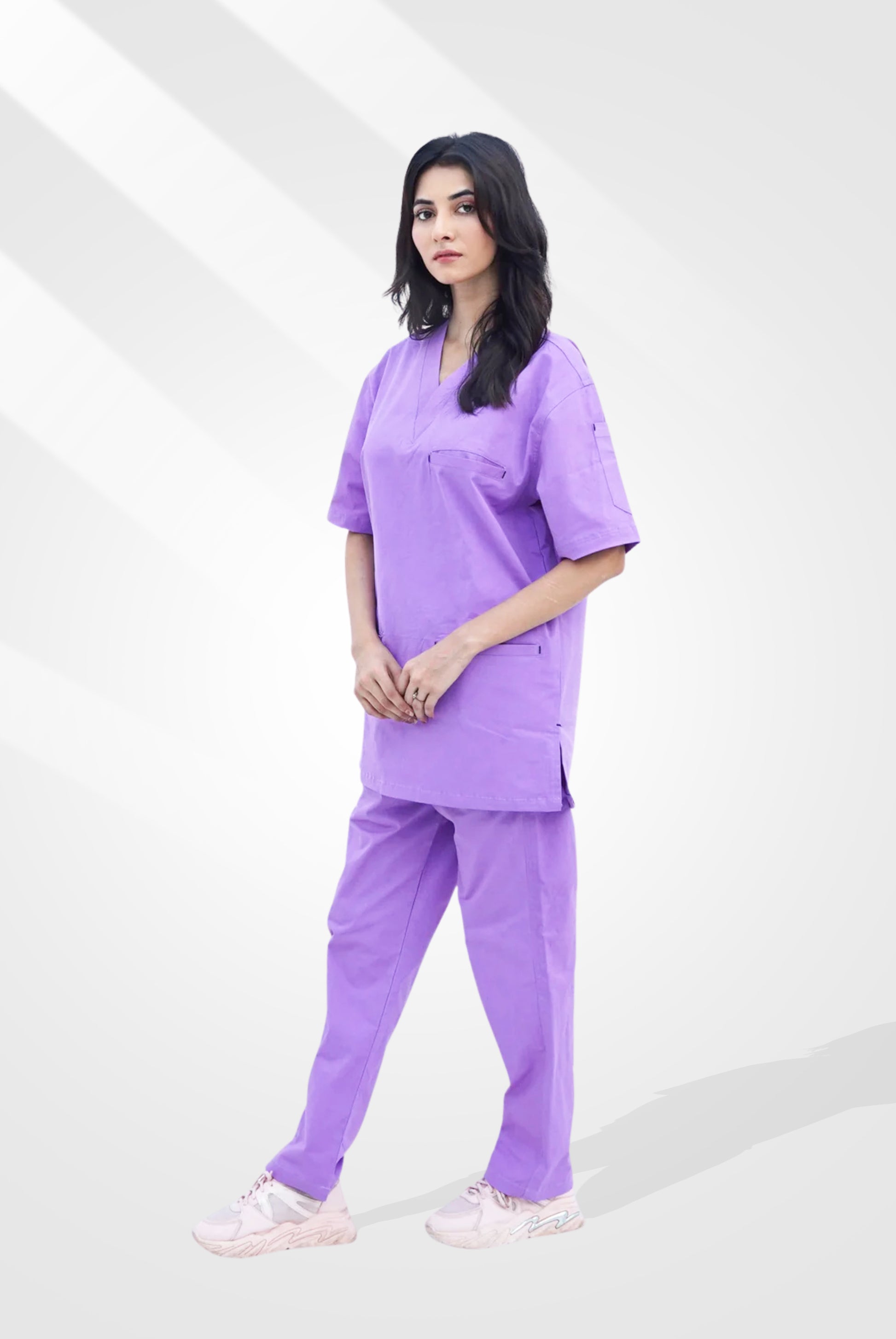 Edge Line™ Lilac Scrub Suit for Unisex by GTEX Apparels Pakistan