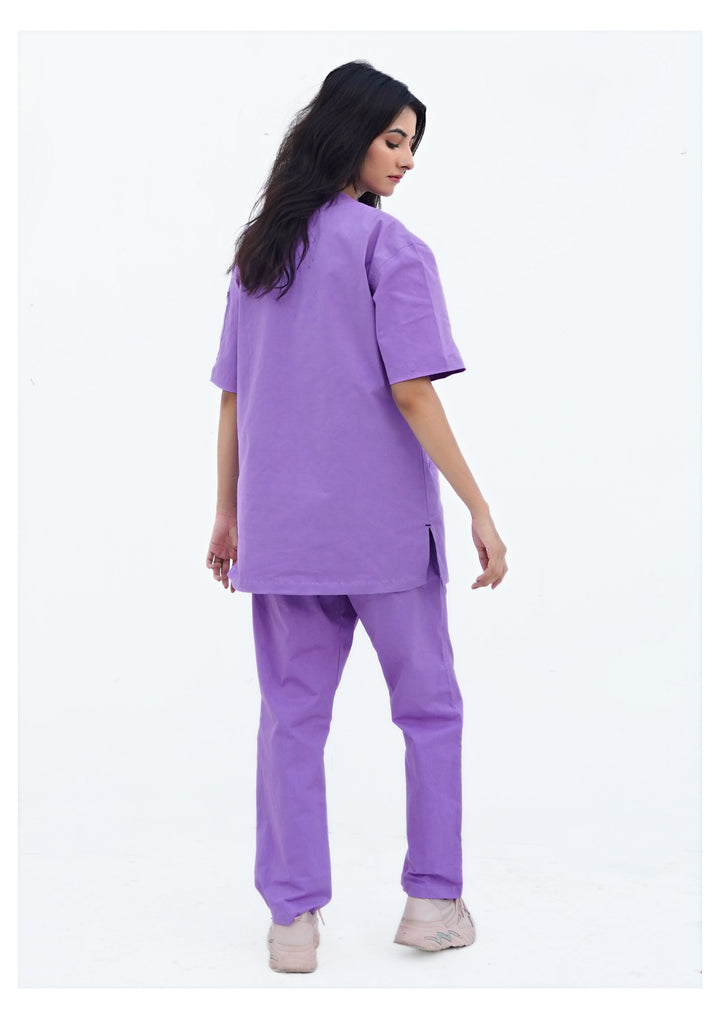Edge Line™ Lilac Scrub Suit for Unisex by GTEX Apparels Pakistan