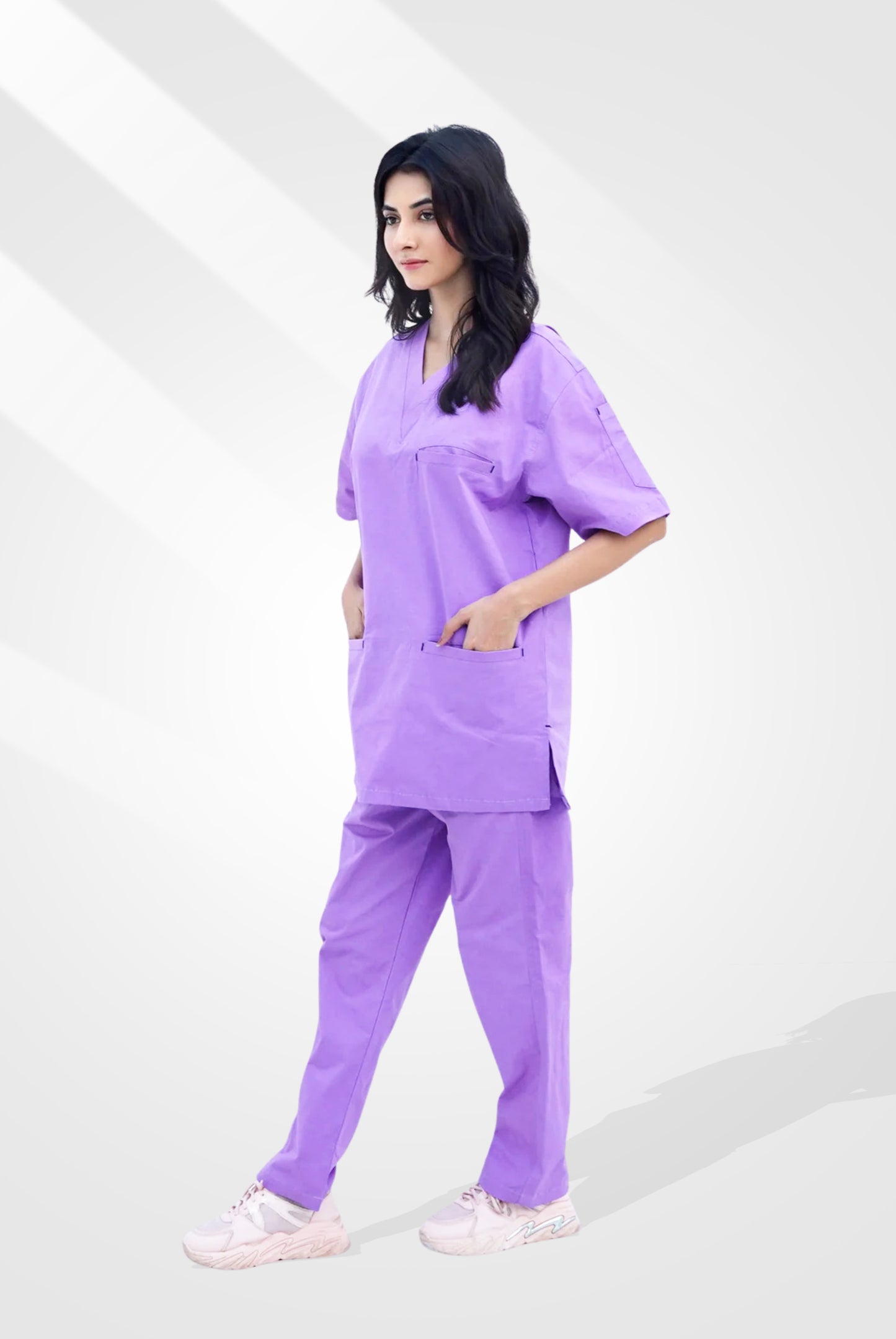 Edge Line™ Lilac Scrub Suit for Unisex by GTEX Apparels Pakistan