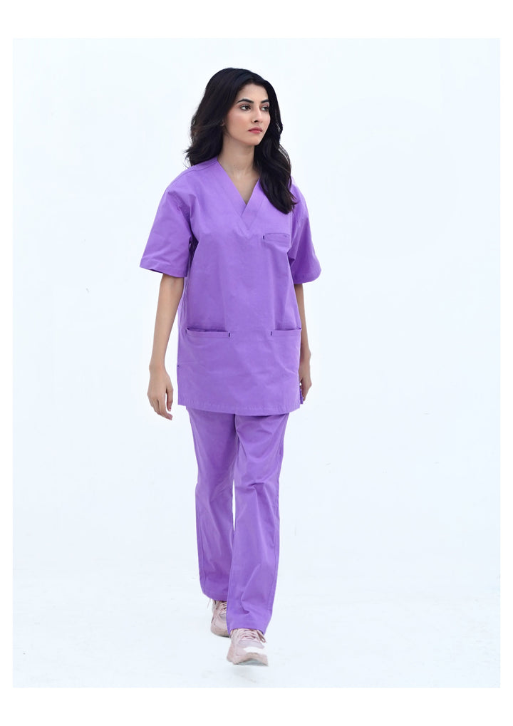 Edge Line™ Lilac Scrub Suit for Unisex by GTEX Apparels Pakistan
