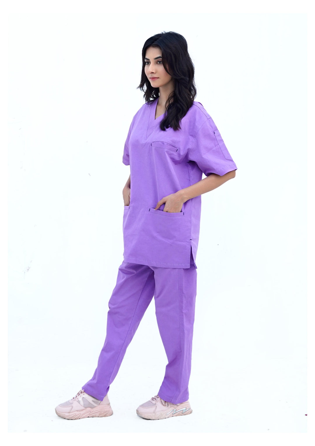 Edge Line™ Lilac Scrub Suit for Unisex by GTEX Apparels Pakistan