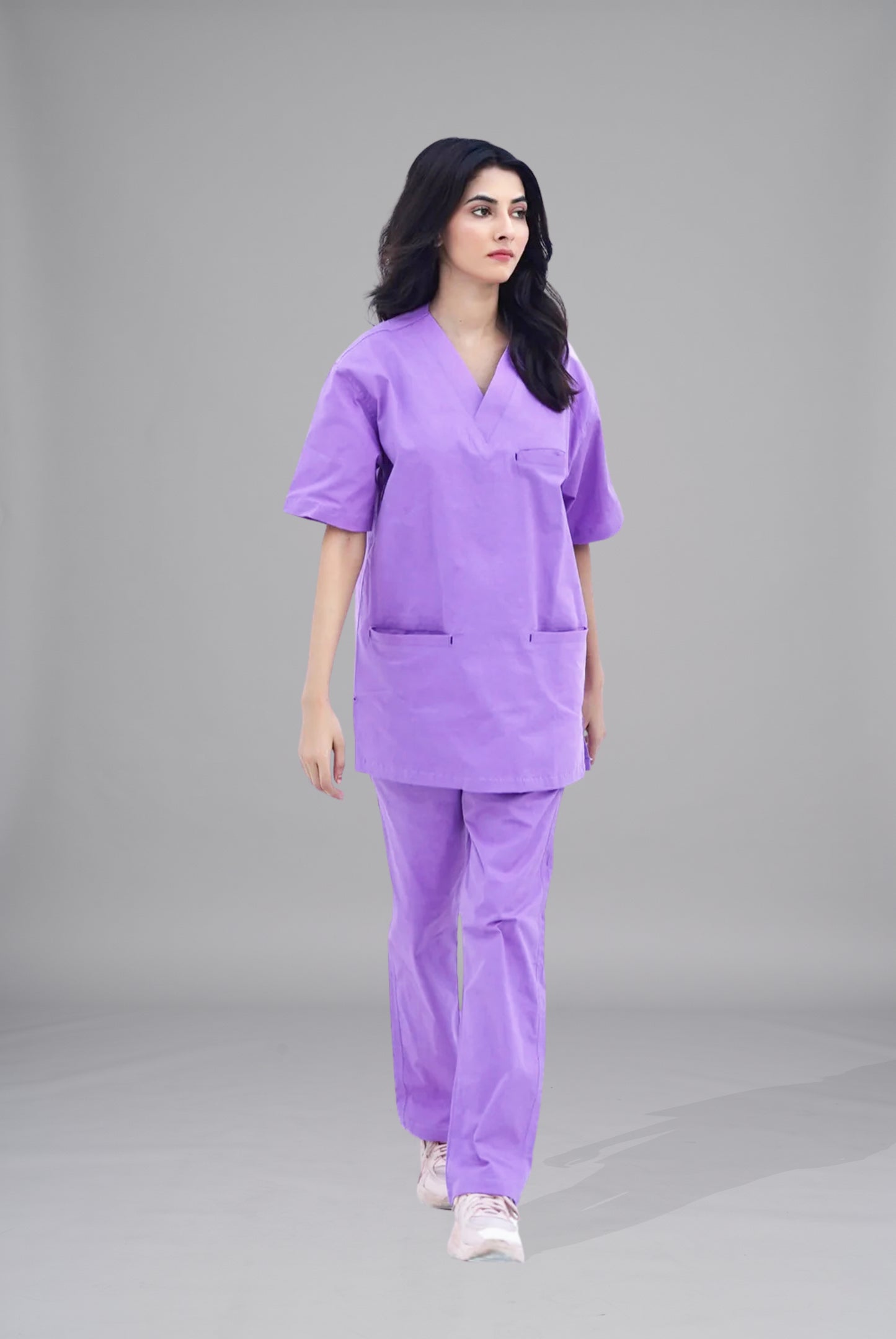 Buy Edge Line Lilac Scrub for Unisex | GTEX Apparels Pakistan 