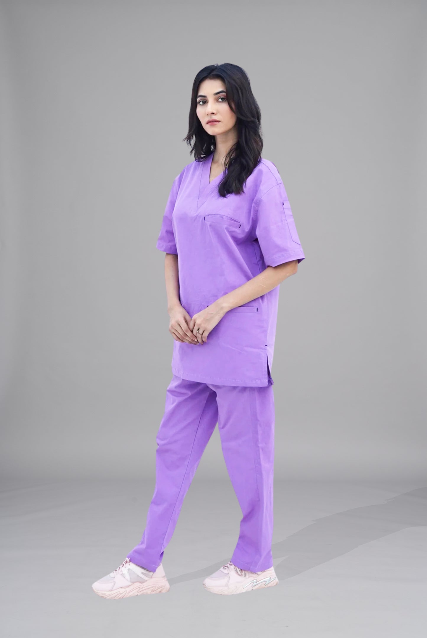 Buy Edge Line Lilac Scrub for Unisex | GTEX Apparels Pakistan 3