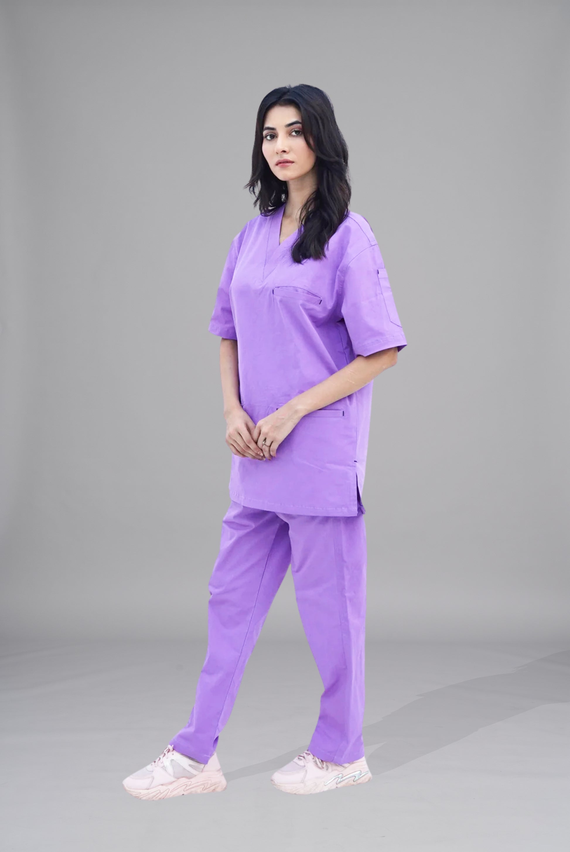 Buy Edge Line Lilac Scrub for Unisex | GTEX Apparels Pakistan 3