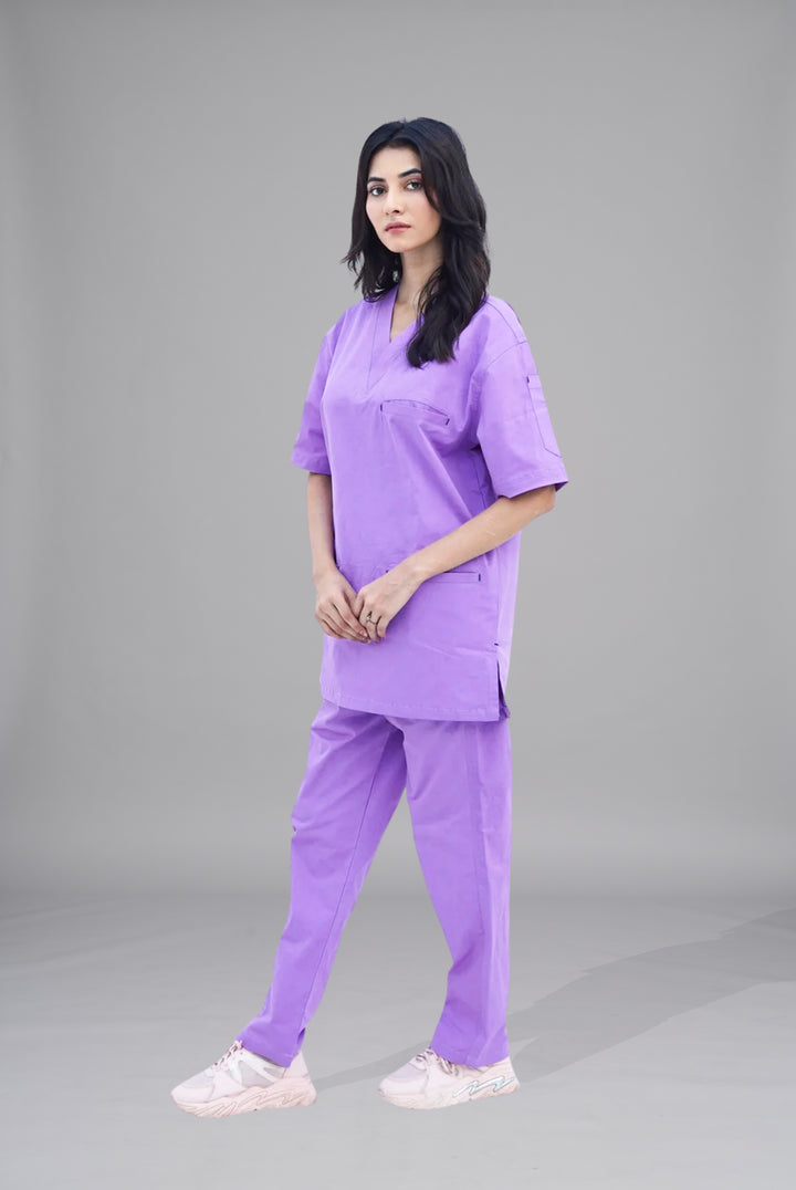 Buy Edge Line Lilac Scrub for Unisex | GTEX Apparels Pakistan 3