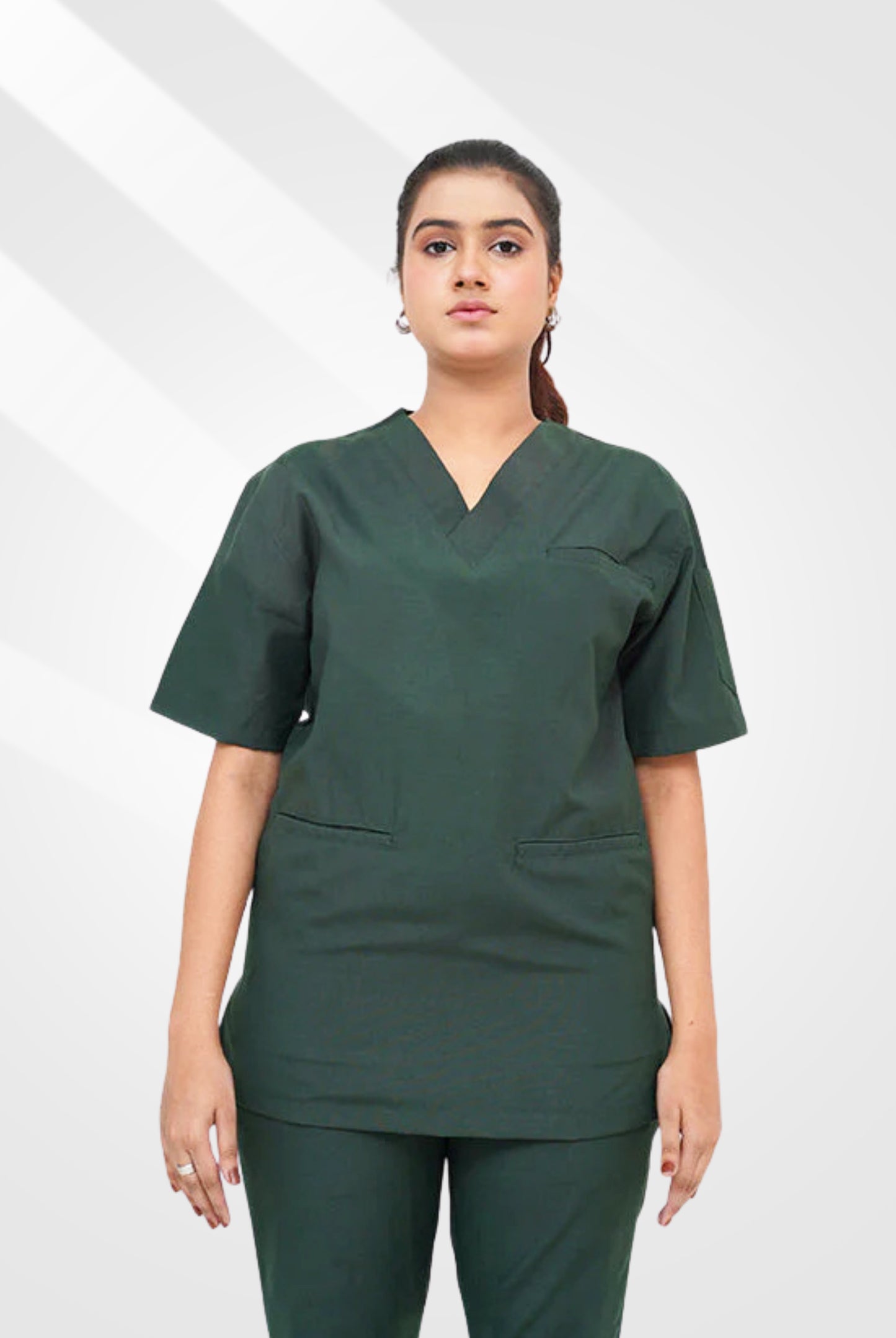 Edge Line parrot green scrub for women by Gtex Apparels in Pakistan designed for practical healthcare work environments 2