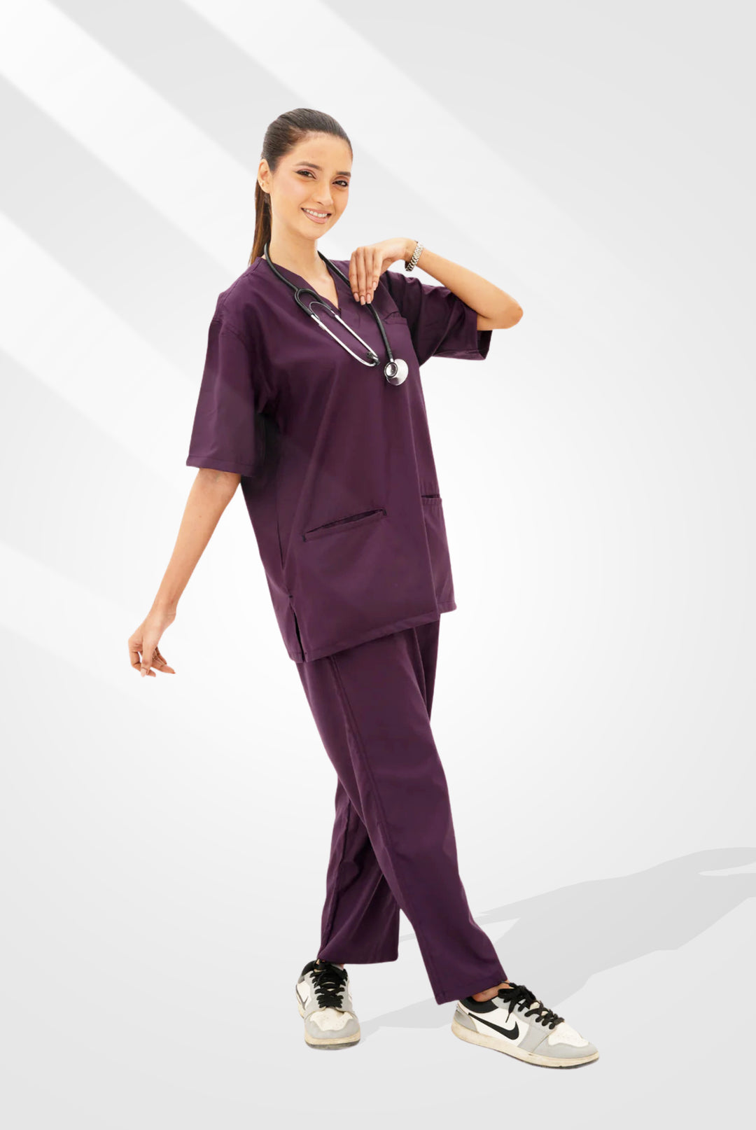 Edge Line™ Purple Scrub Suit for Women by GTEX Apparels Pakistan
