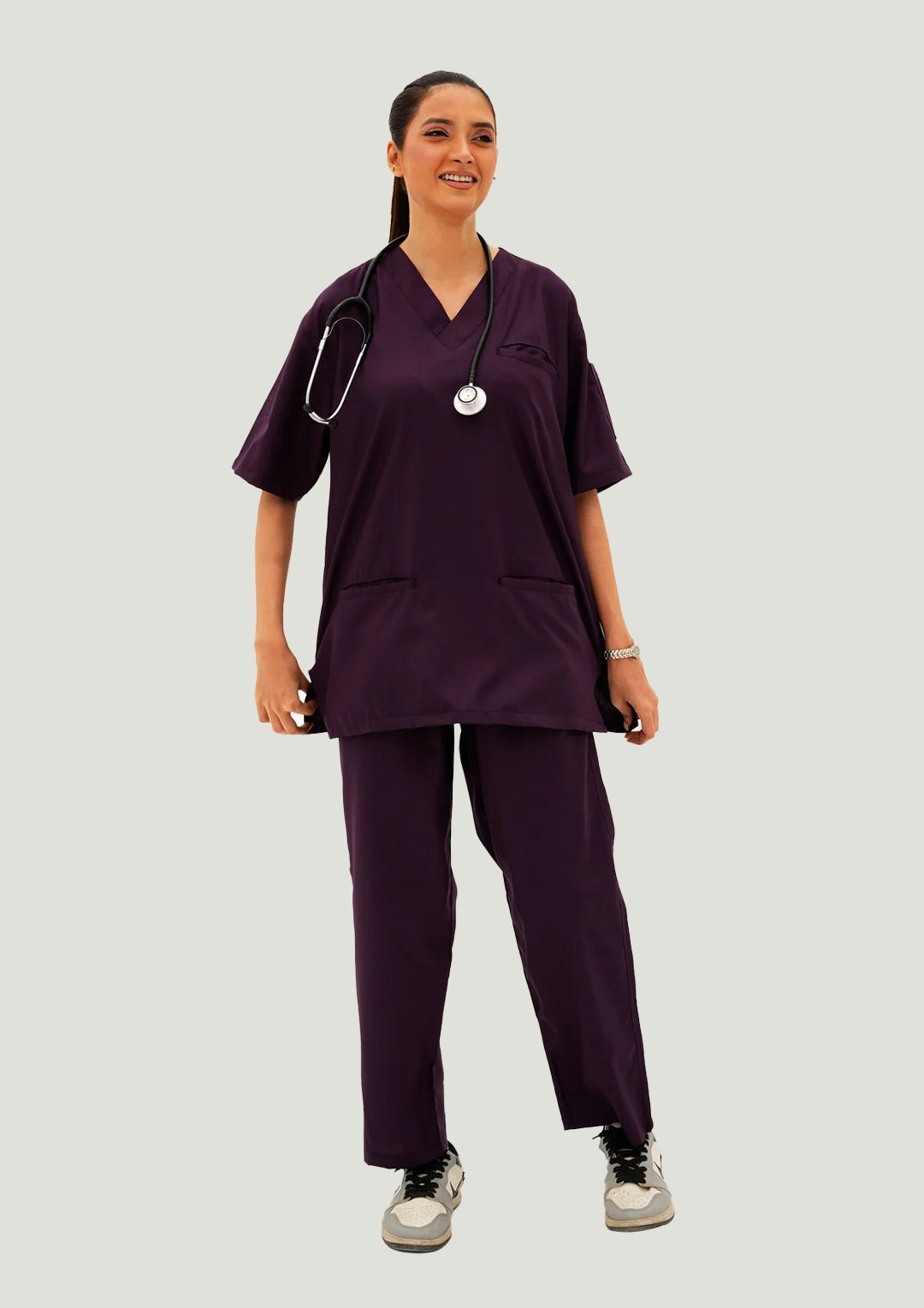 Edge Line™ Purple Scrub Suit for Women by GTEX Apparels Pakistan