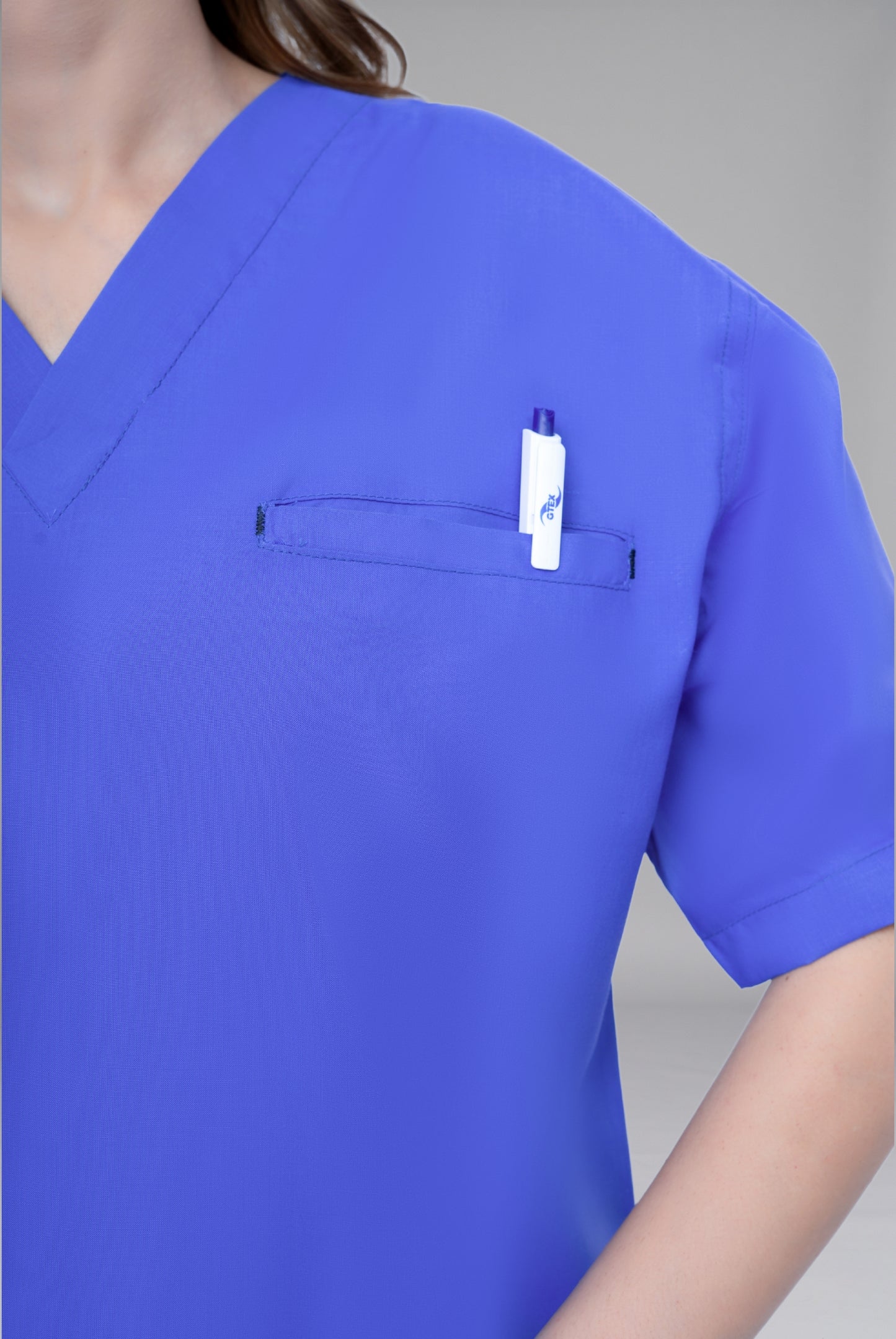 Buy Edge Line™ Sapphire Blue Scrub for Unisex Online in Pakistan | Premium Medical Uniform for Doctors, Nurses & Healthcare Professionals | GTEX Apparels 7