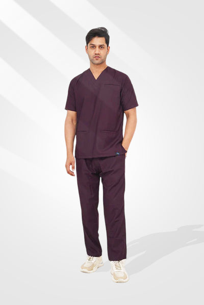 Edge Line™ Wine Scrub Suit for Men by GTEX Apparels Pakistan