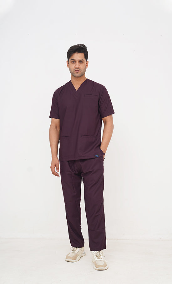 Edge Line™ Wine Scrub Suit for Men by GTEX Apparels Pakistan