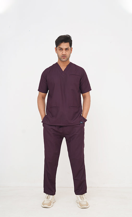Edge Line™ Wine Scrub Suit for Men by GTEX Apparels Pakistan