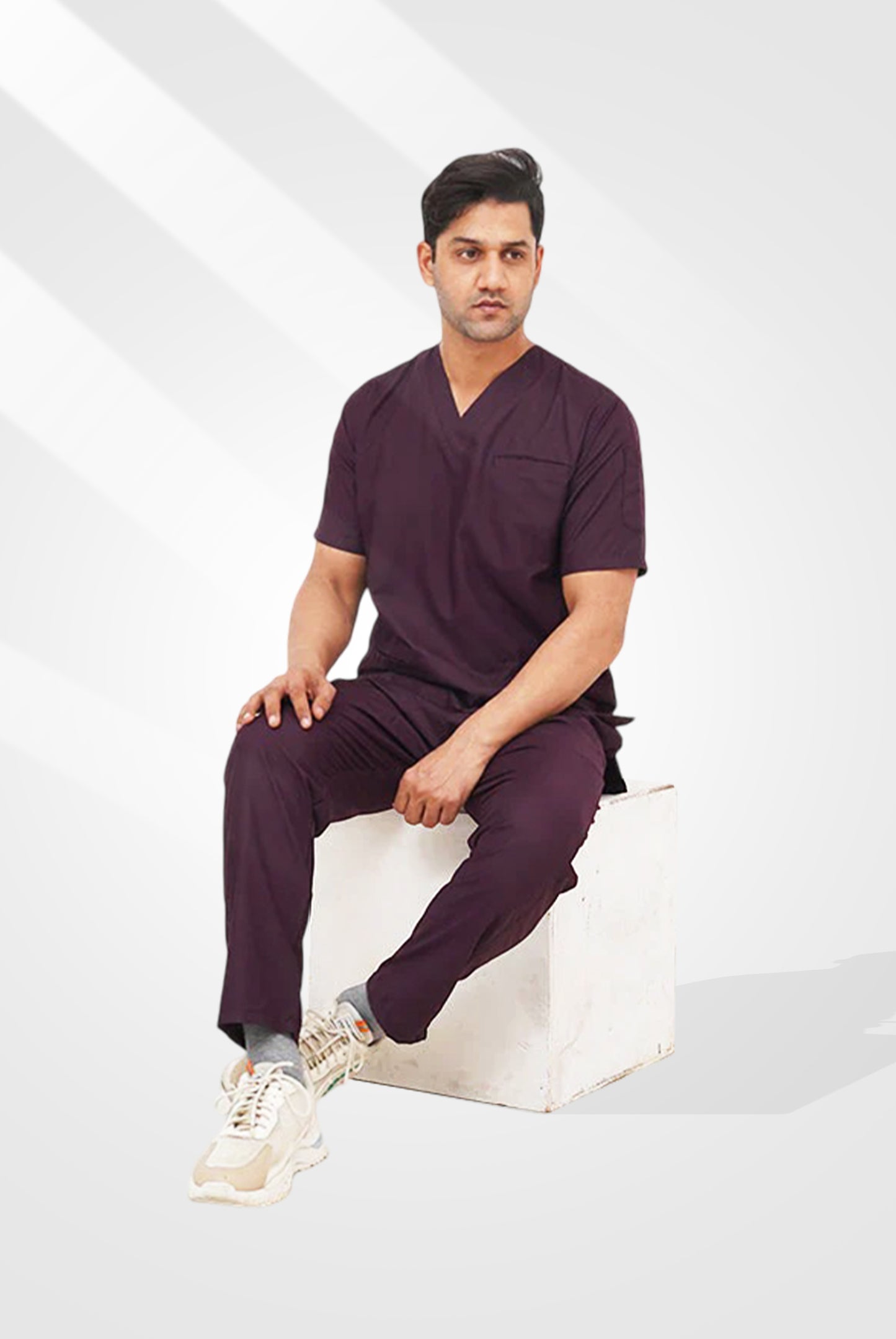 Edge Line™ Wine Scrub Suit for Men by GTEX Apparels Pakistan