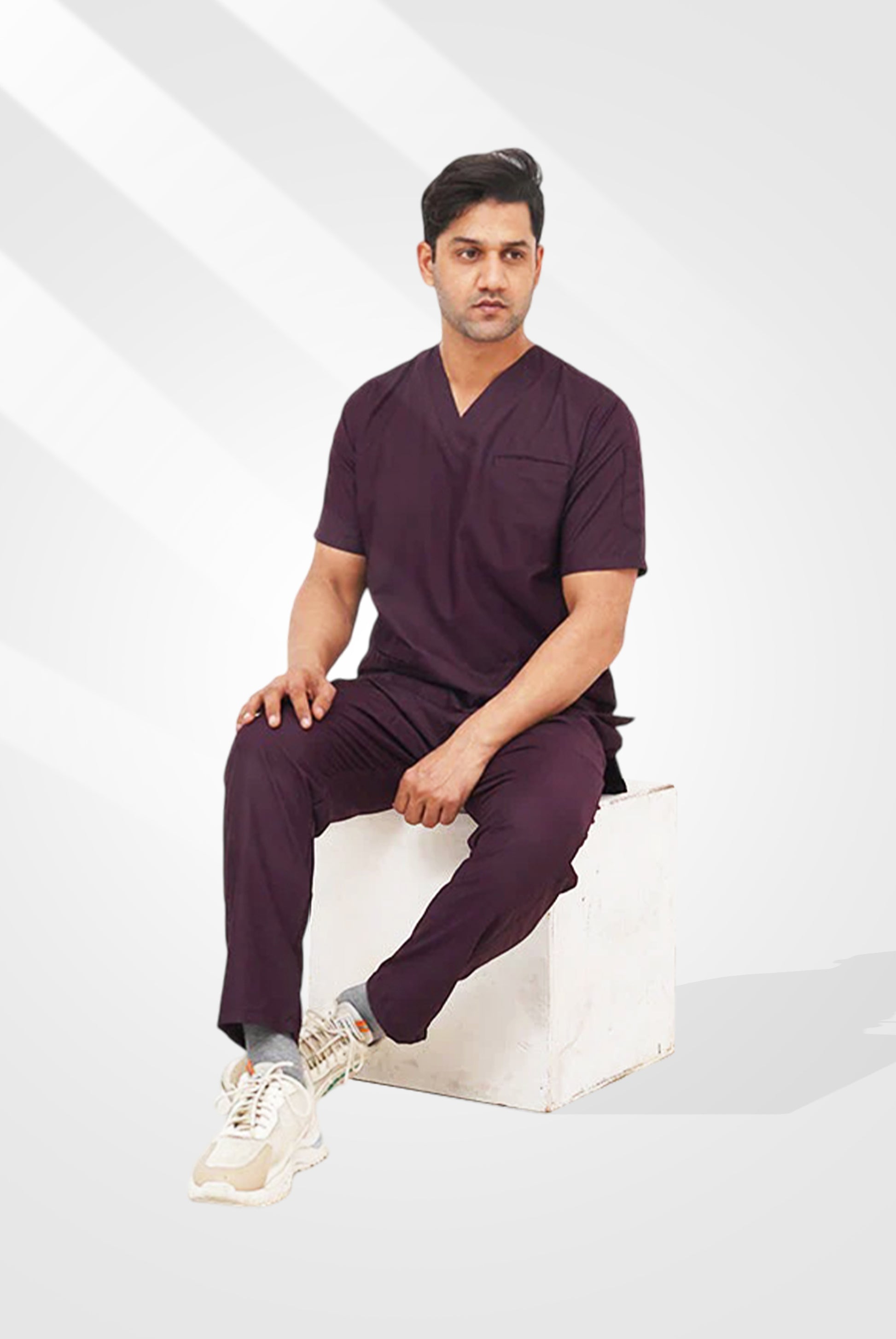 Edge Line™ Wine Scrub Suit for Men by GTEX Apparels Pakistan