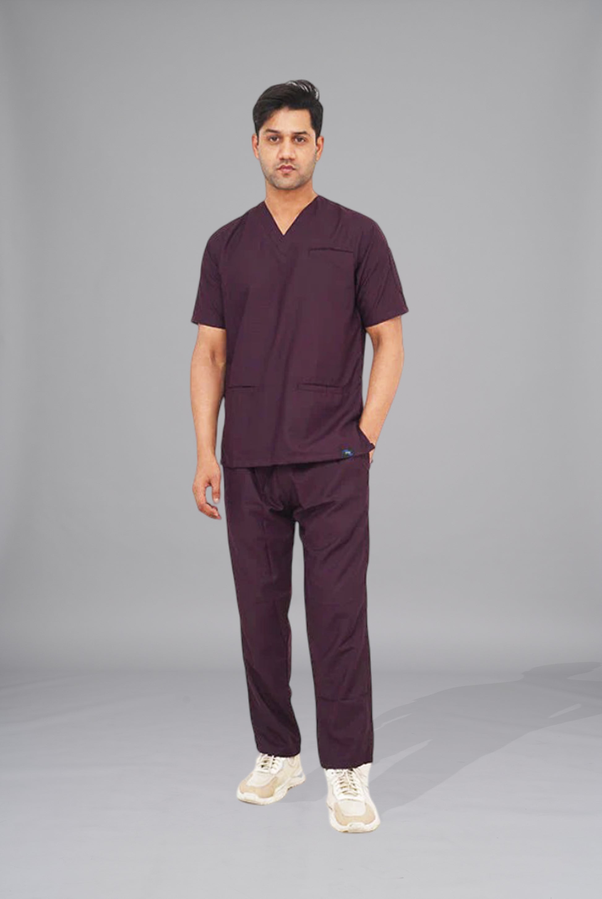 Buy Edge Line™ wine scrubs for men in Pakistan by Gtex Apparels everyday workwear with functional design