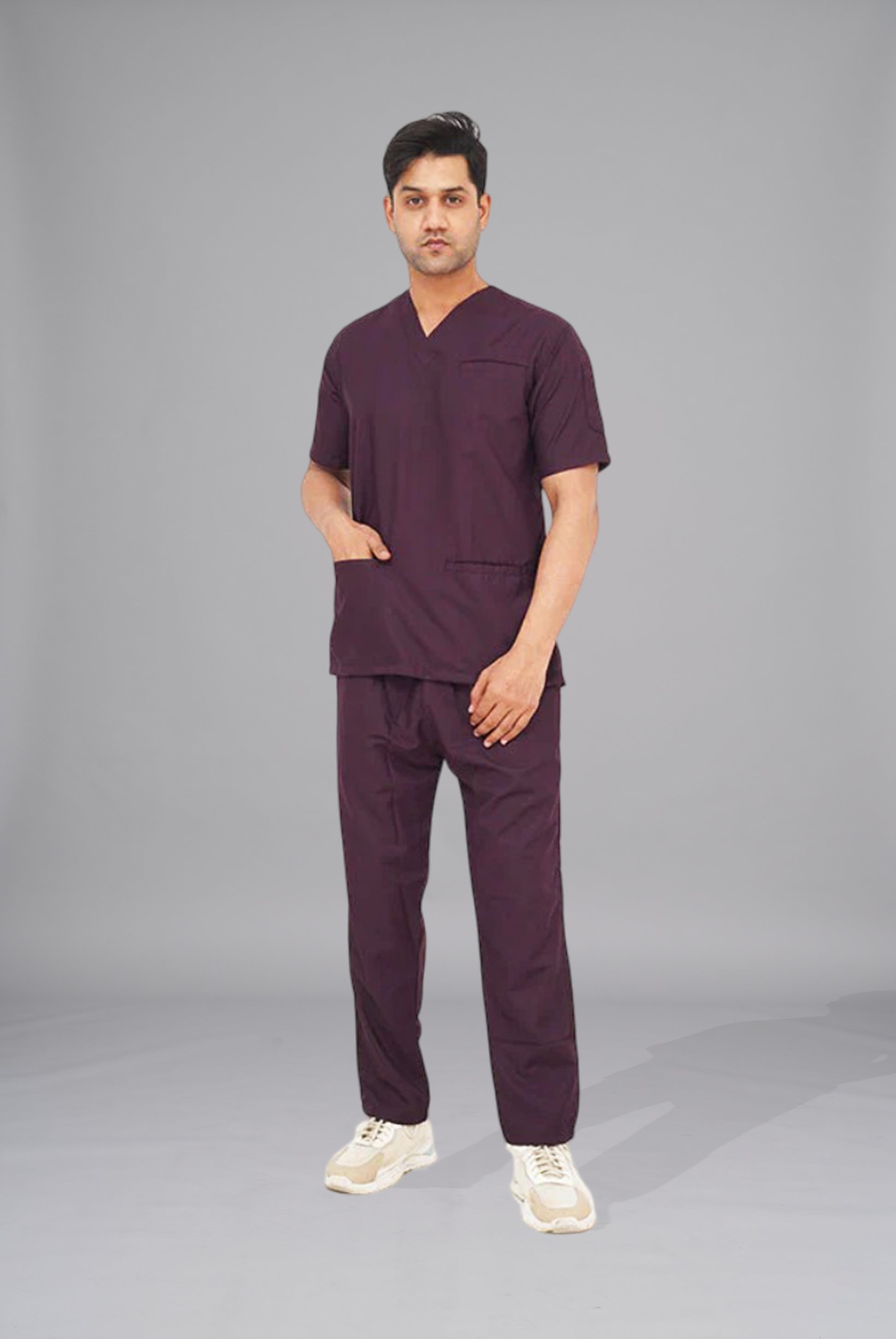 Buy Edge Line™ wine scrubs for men in Pakistan by Gtex Apparels everyday workwear with functional design 2