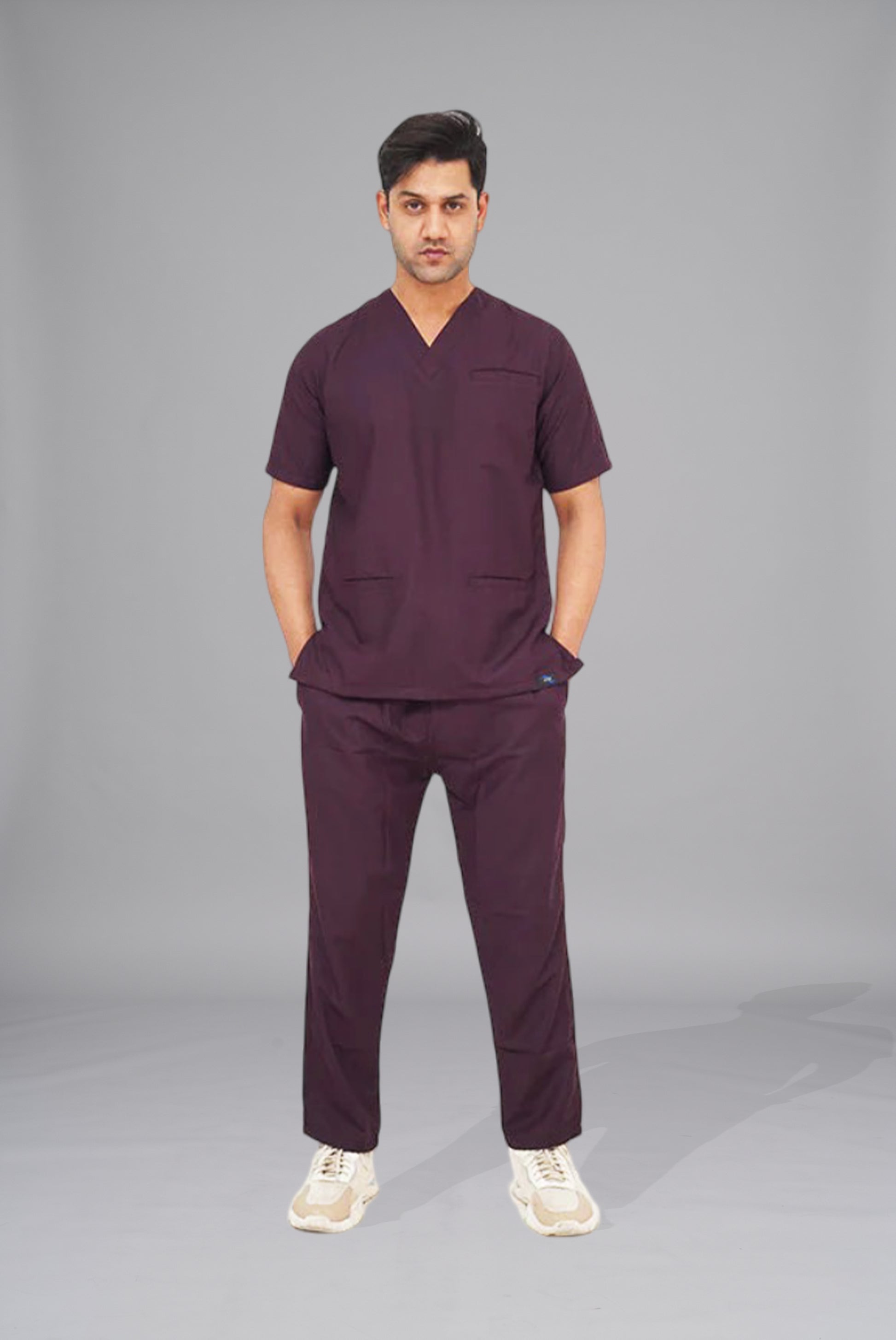 Buy Edge Line™ wine scrubs for men in Pakistan by Gtex Apparels everyday workwear with functional design 3