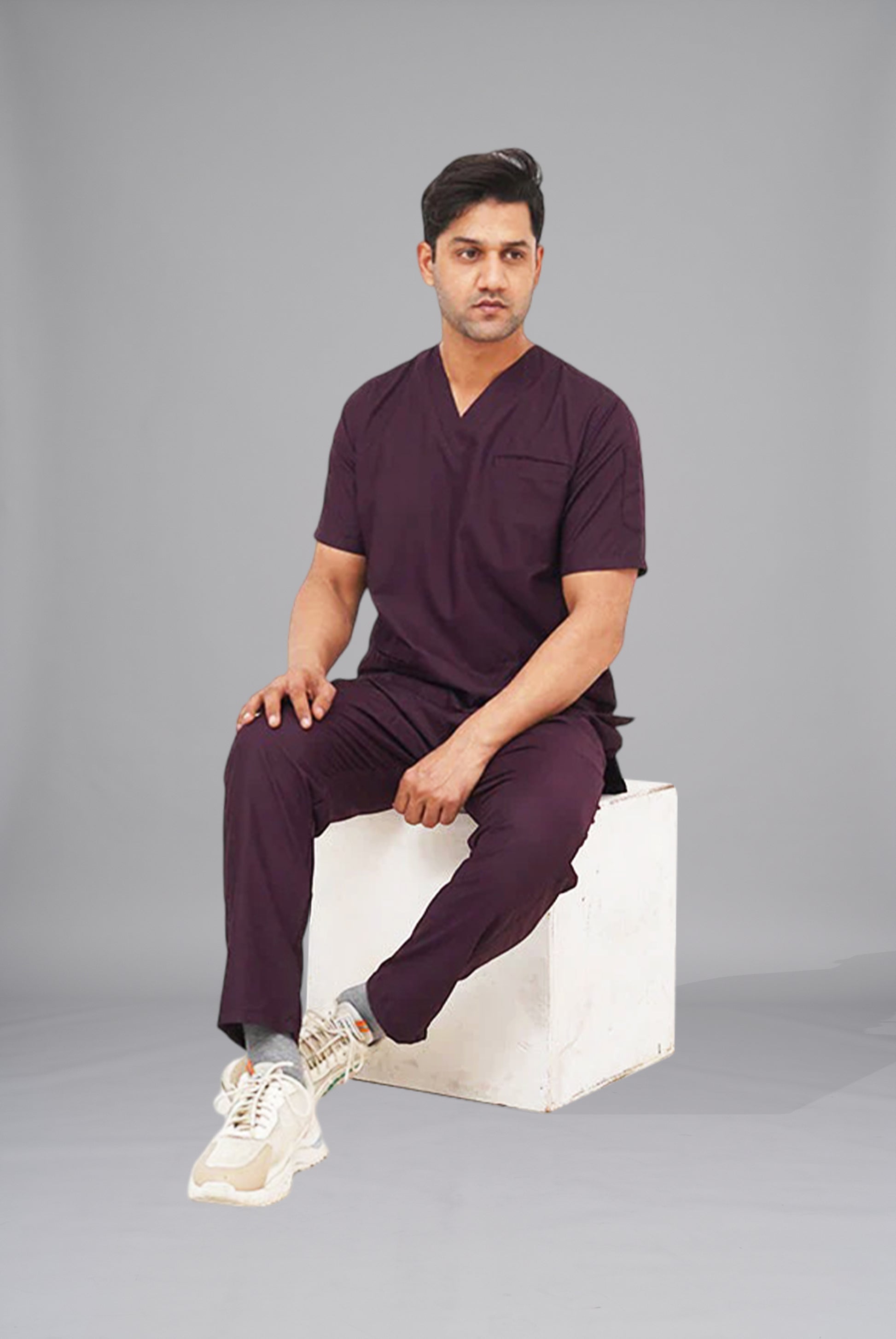 Buy Edge Line™ wine scrubs for men in Pakistan by Gtex Apparels everyday workwear with functional design 4