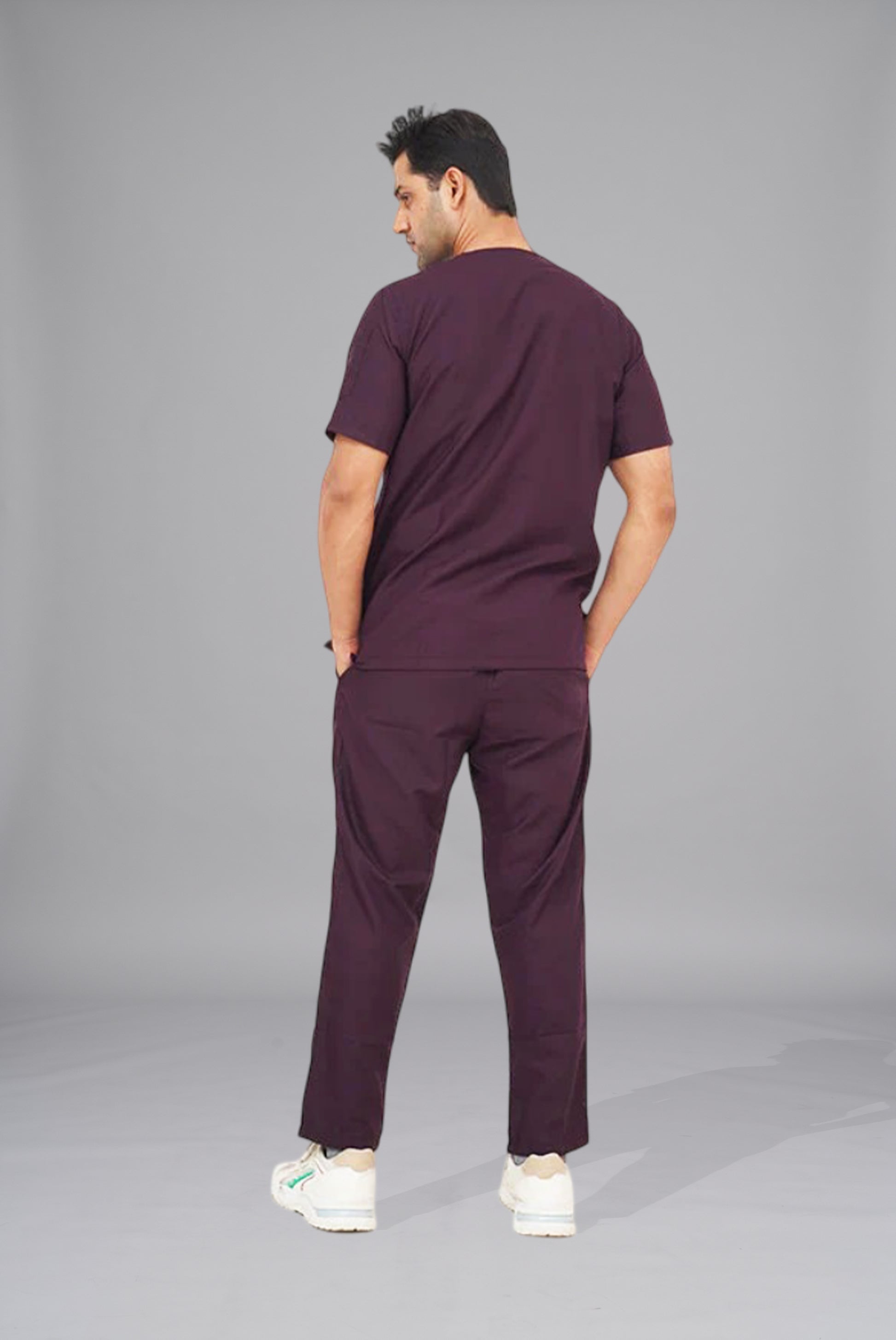 Buy Edge Line™ wine scrubs for men in Pakistan by Gtex Apparels everyday workwear with functional design 5