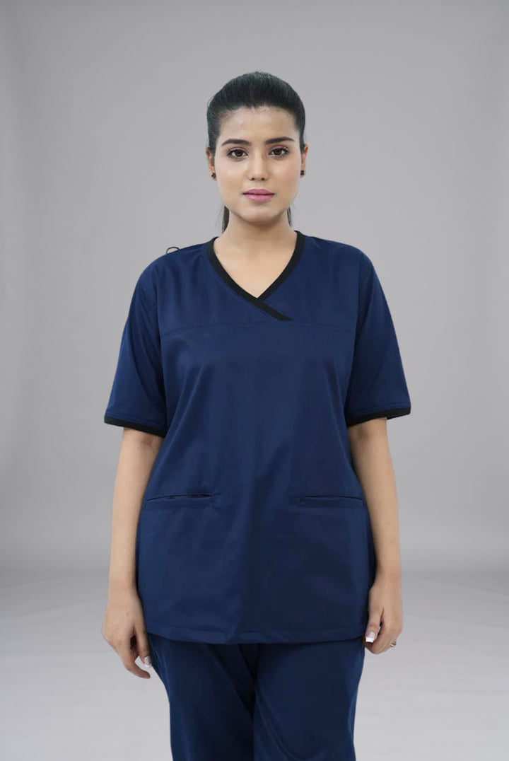 Shop Elite Notch™ Ink Navy Scrub for Women at GTEX Apparels. Comfortable, durable, and breathable scrubs perfect for healthcare professionals with easy returns.3