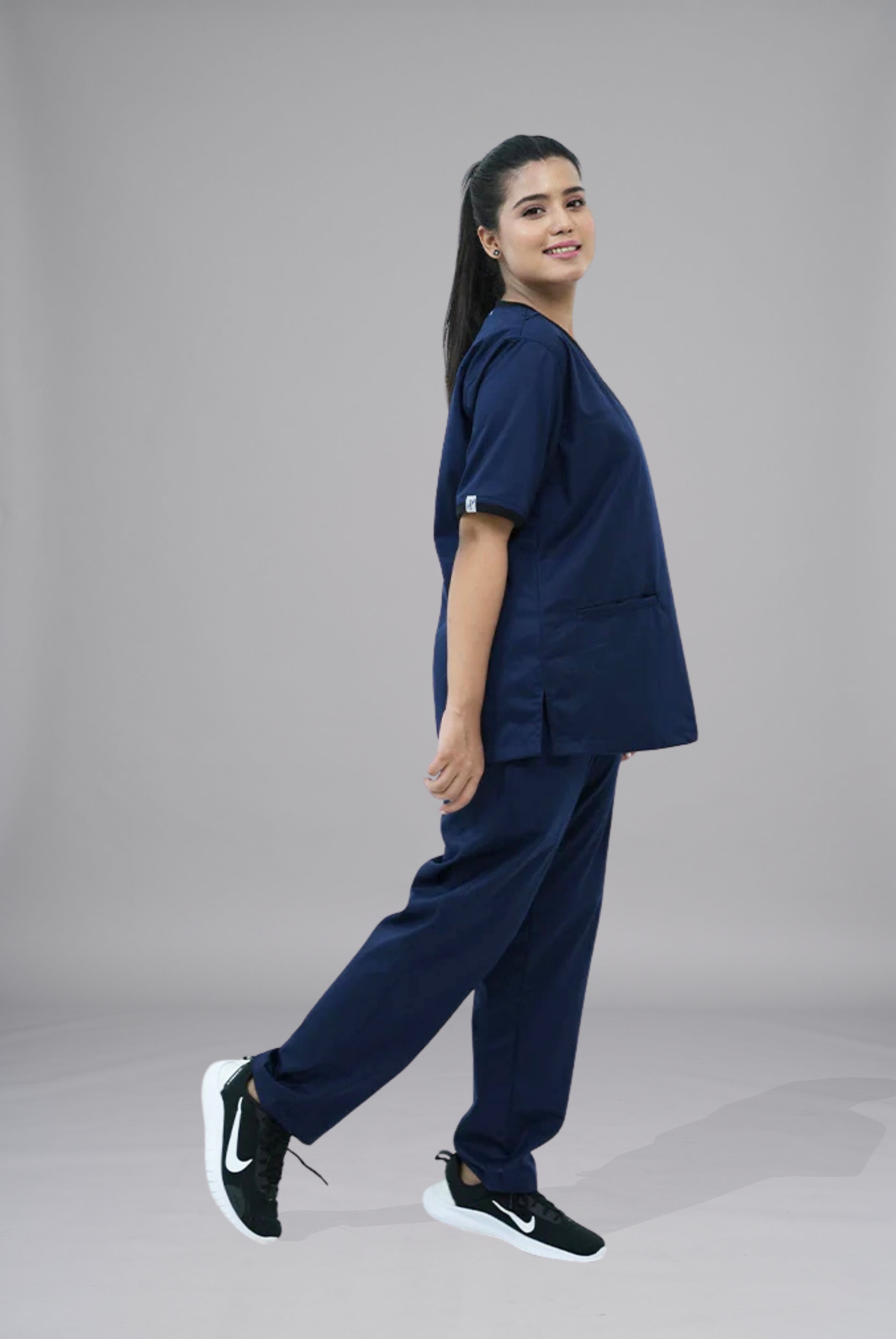 Shop Elite Notch™ Ink Navy Scrub for Women at GTEX Apparels. Comfortable, durable, and breathable scrubs perfect for healthcare professionals with easy returns.4