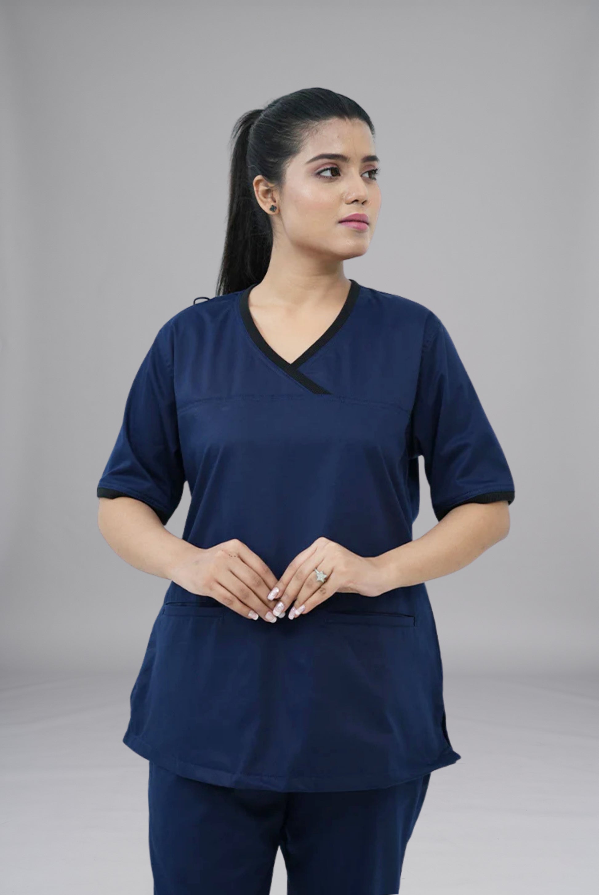 Shop Elite Notch™ Ink Navy Scrub for Women at GTEX Apparels. Comfortable, durable, and breathable scrubs perfect for healthcare professionals with easy returns.5