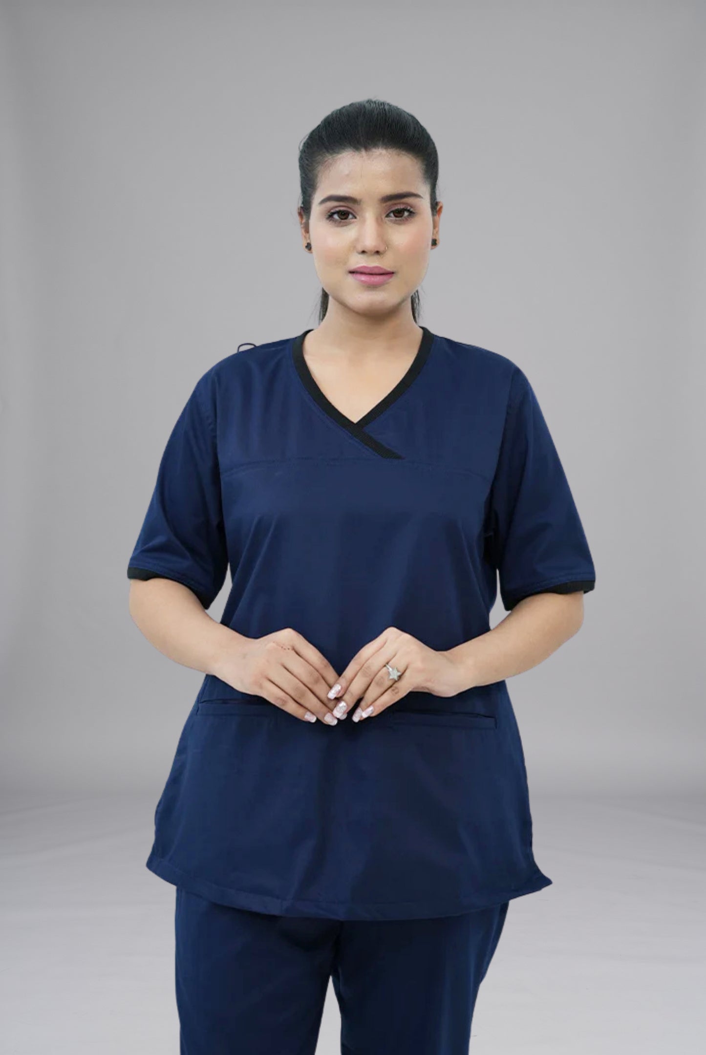 Shop Elite Notch™ Ink Navy Scrub for Women at GTEX Apparels. Comfortable, durable, and breathable scrubs perfect for healthcare professionals with easy returns.6