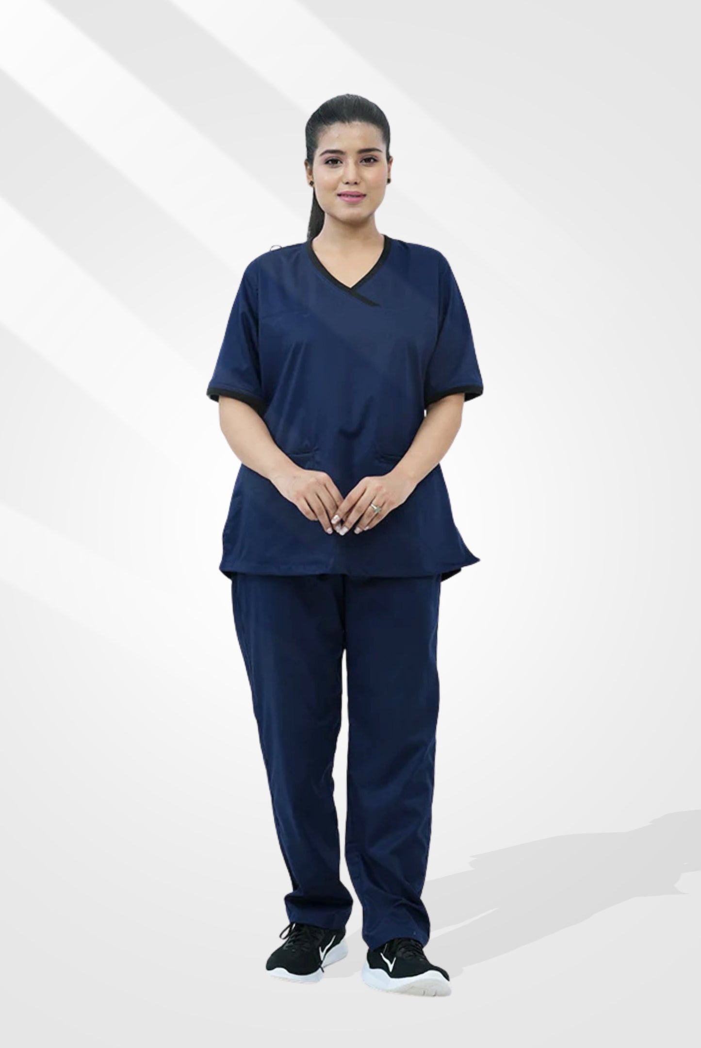 Elite Notch™ Ink Navy Scrub Suit for Women by GTEX Apparels Pakistan