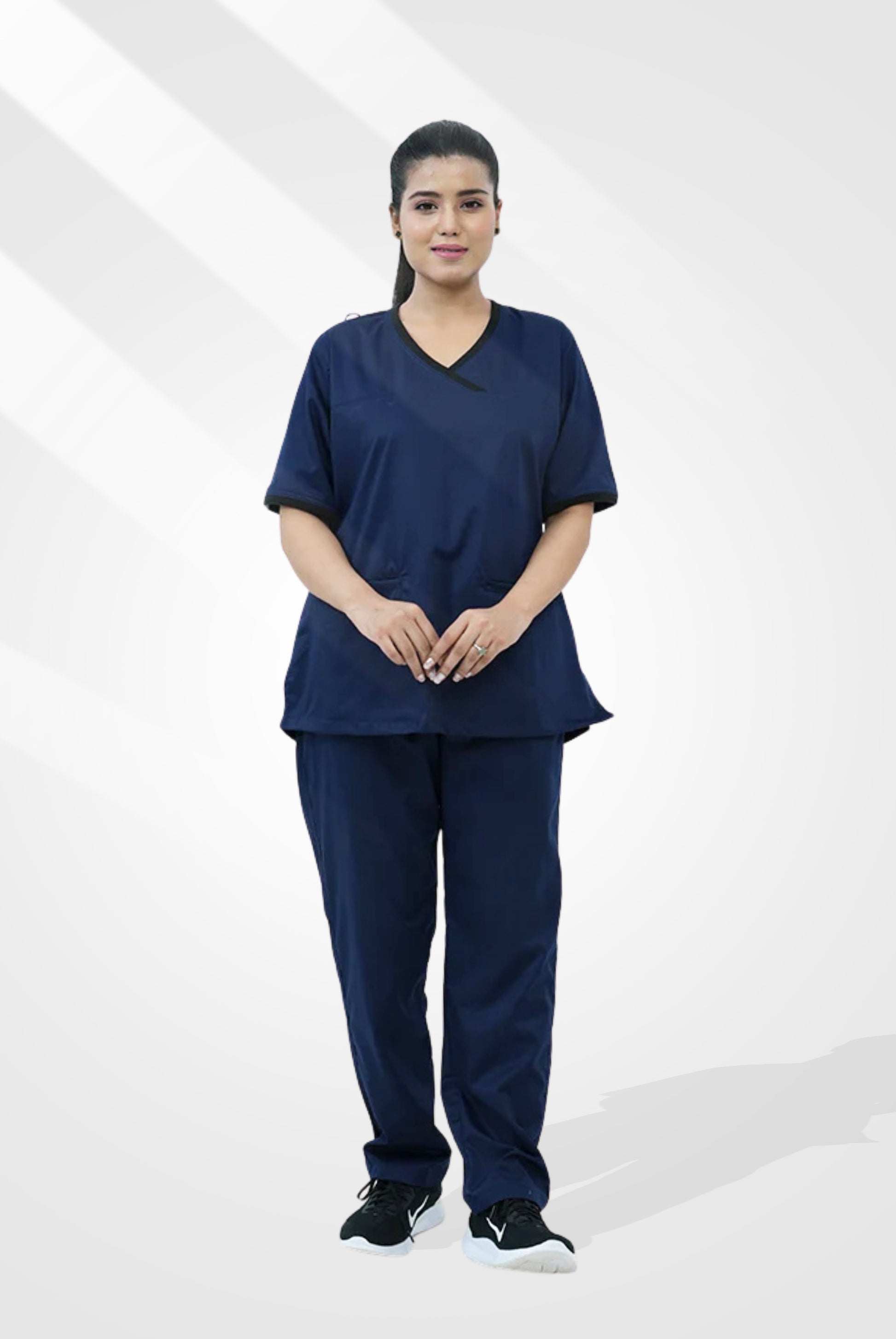 Elite Notch™ Ink Navy Scrub Suit for Women by GTEX Apparels Pakistan
