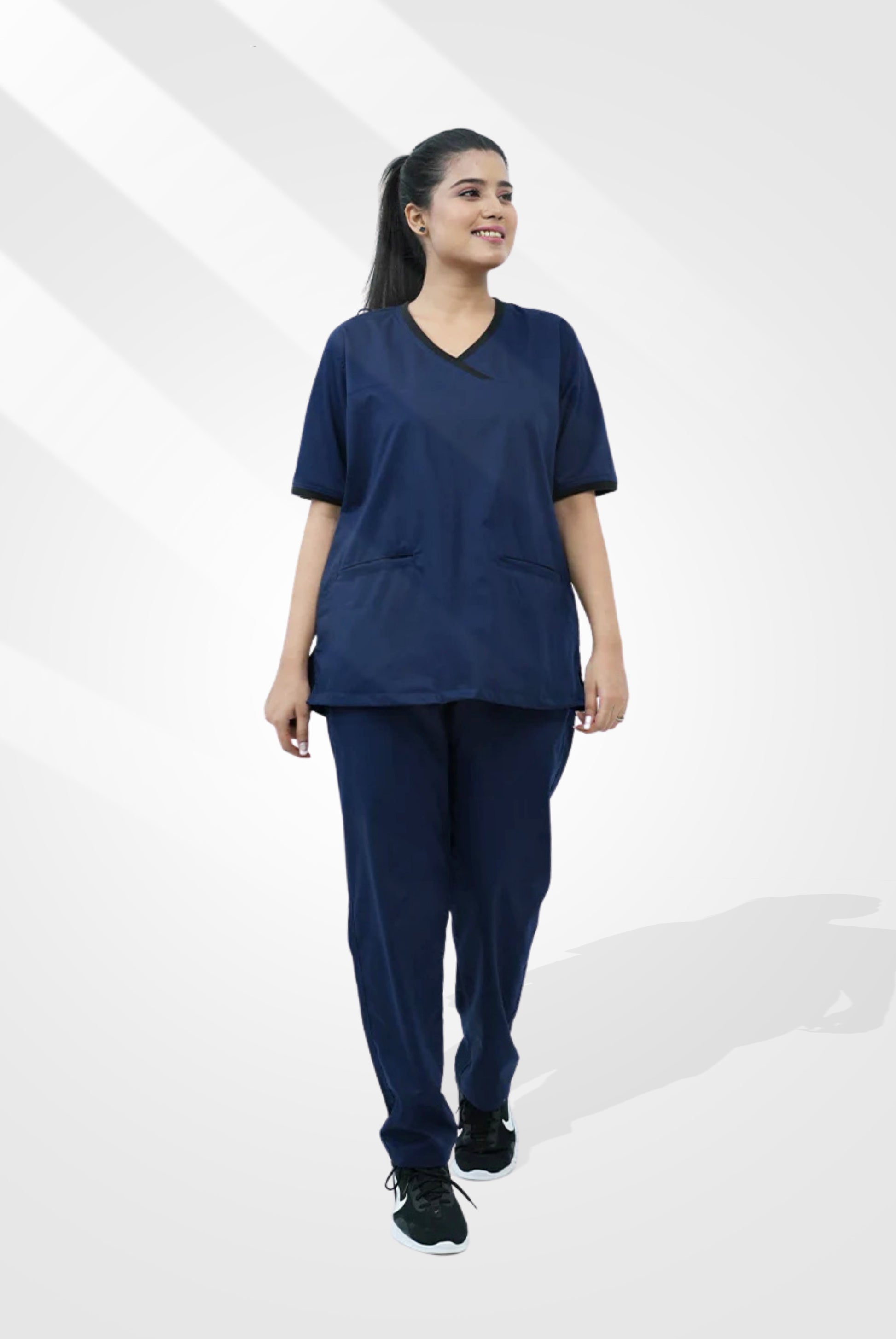 Elite Notch™ Ink Navy Scrub Suit for Women by GTEX Apparels Pakistan
