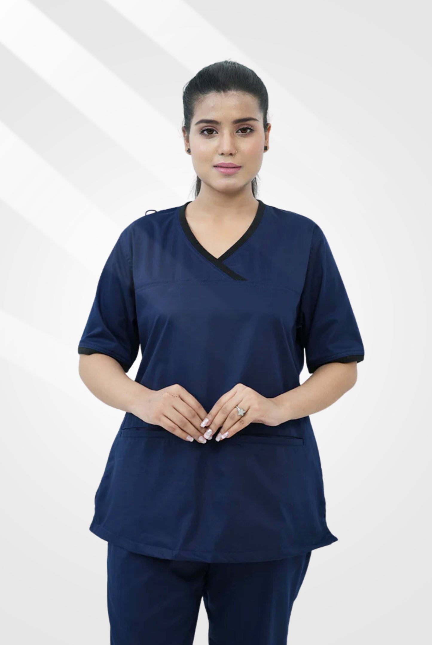 Elite Notch™ Ink Navy Scrub Suit for Women by GTEX Apparels Pakistan