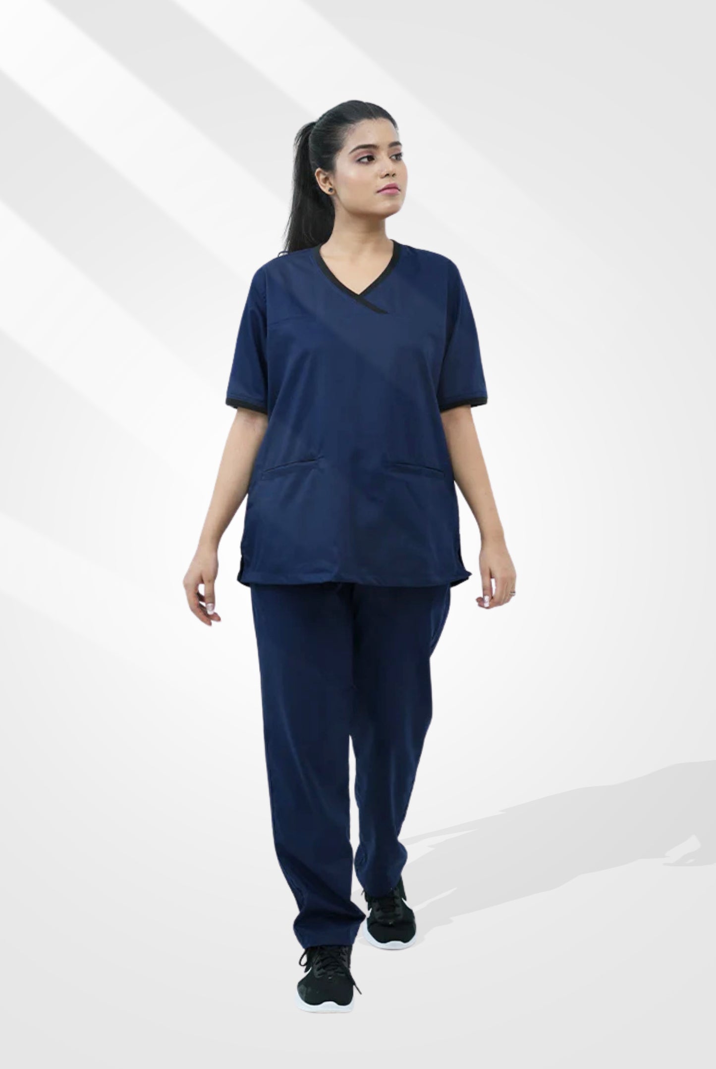 Elite Notch™ Ink Navy Scrub Suit for Women by GTEX Apparels Pakistan