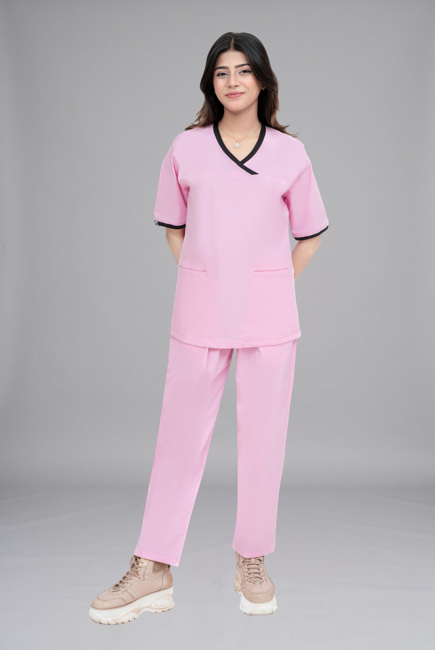 Buy Elite Notch™ Pink Scrub for Women | Professional Medical Wear for Doctors, Nurses & Healthcare Staff in Pakistan | GTEX Apparels 2