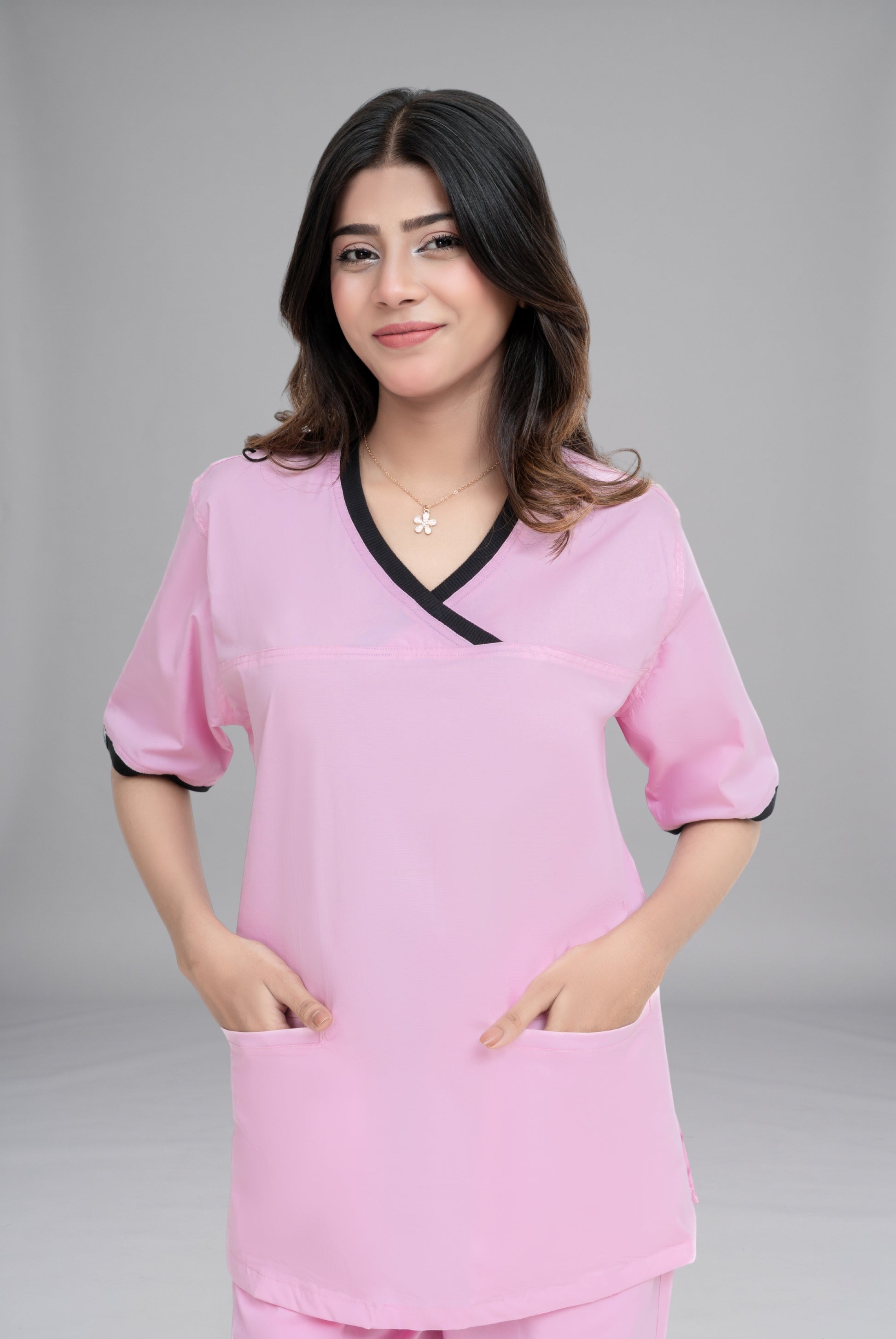 Buy Elite Notch™ Pink Scrub for Women | Professional Medical Wear for Doctors, Nurses & Healthcare Staff in Pakistan | GTEX Apparels 3