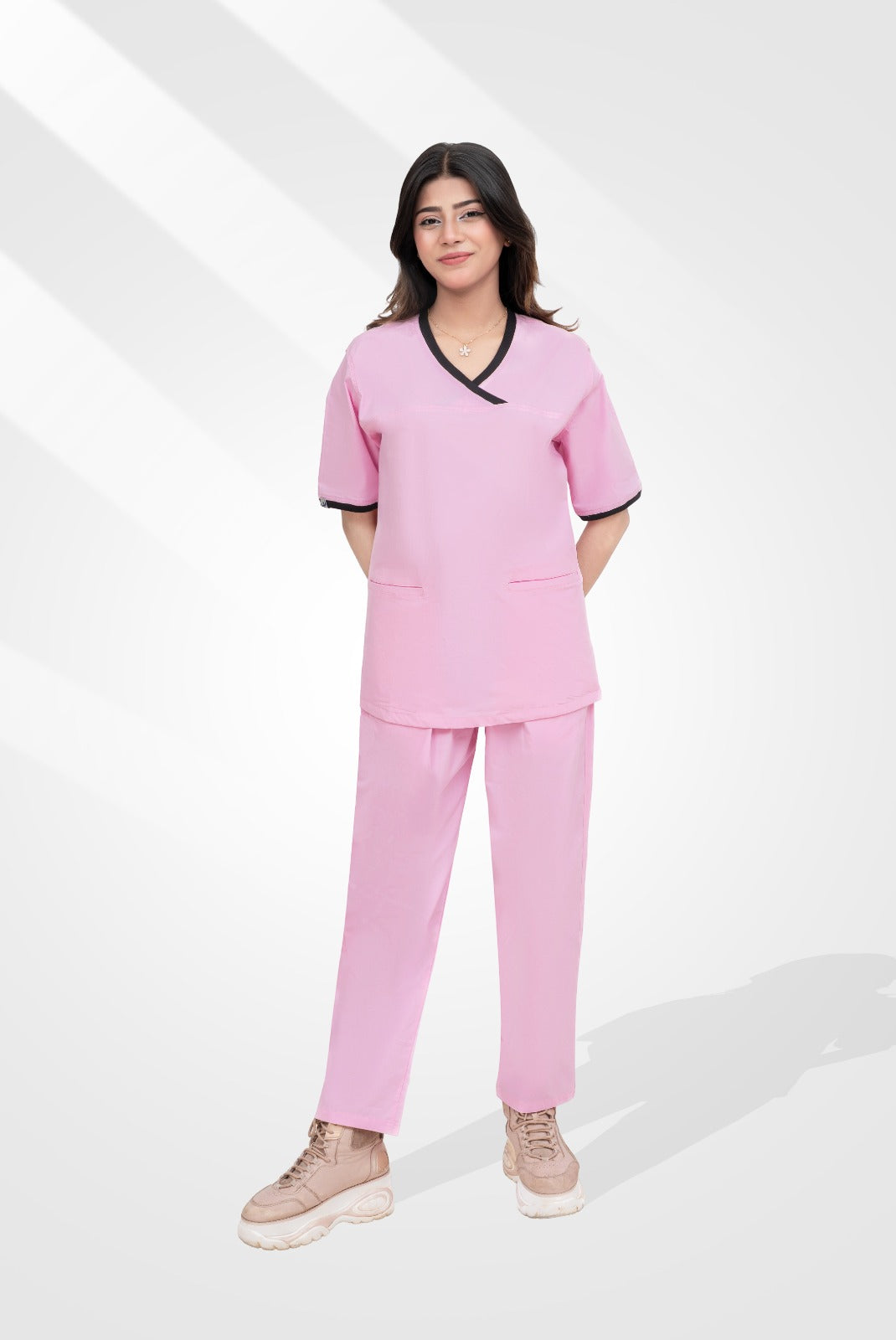 Buy Elite Notch™ Pink Scrub for Women | GTEX Apparels Pakistan 3