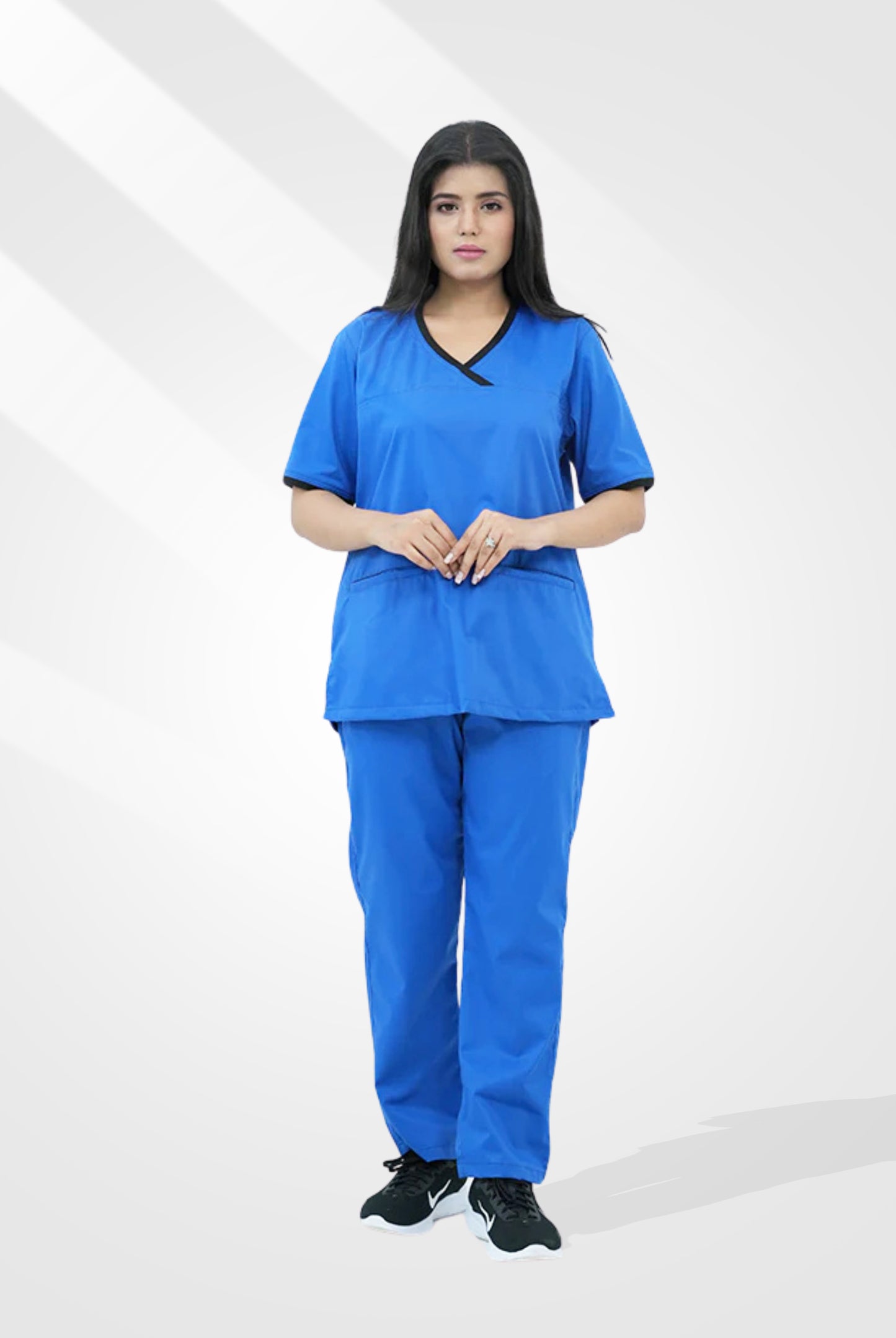 Elite Notch™ Royal Blue Scrub Suit for Women by GTEX Apparels Pakistan