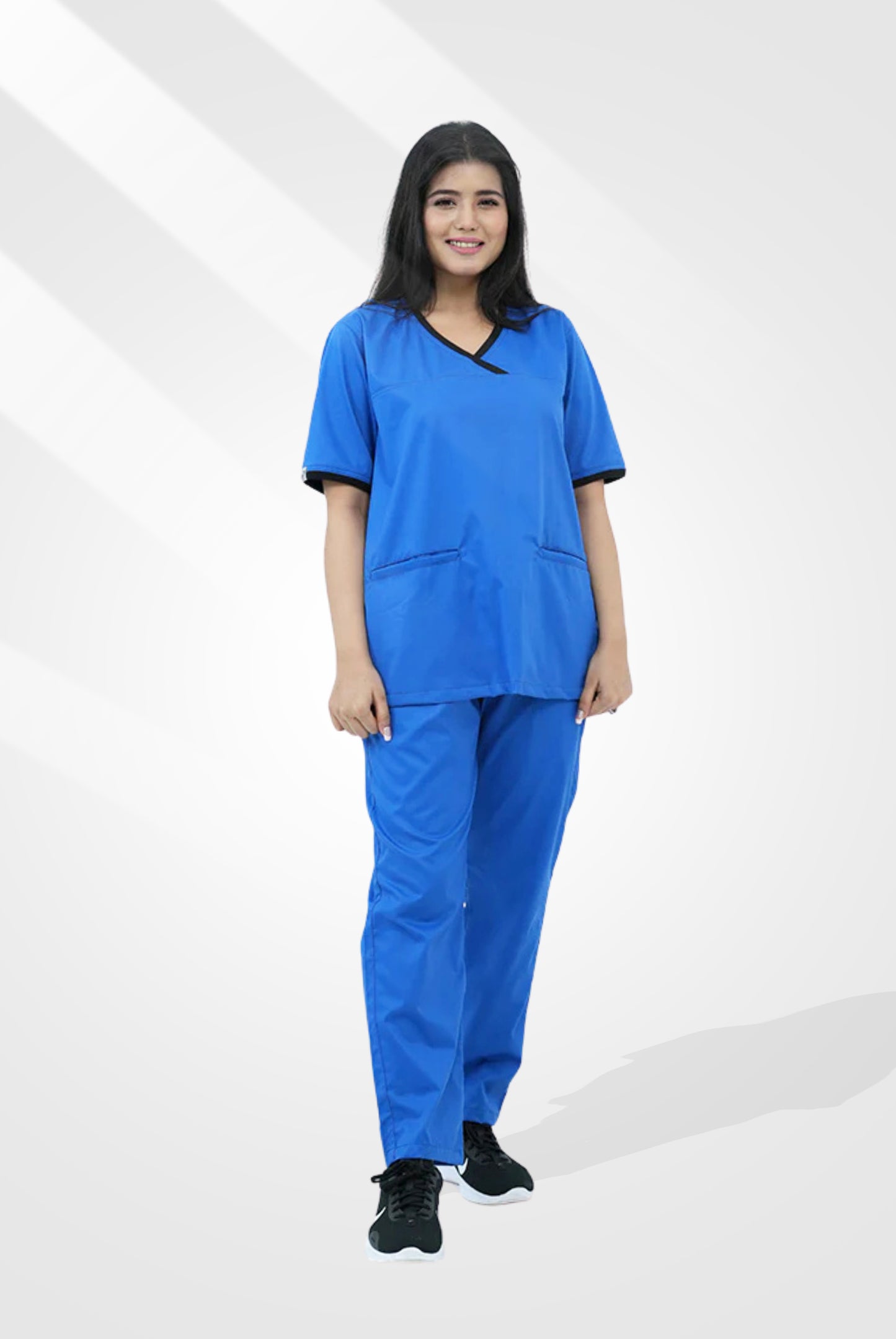 Elite Notch™ Royal Blue Scrub Suit for Women by GTEX Apparels Pakistan