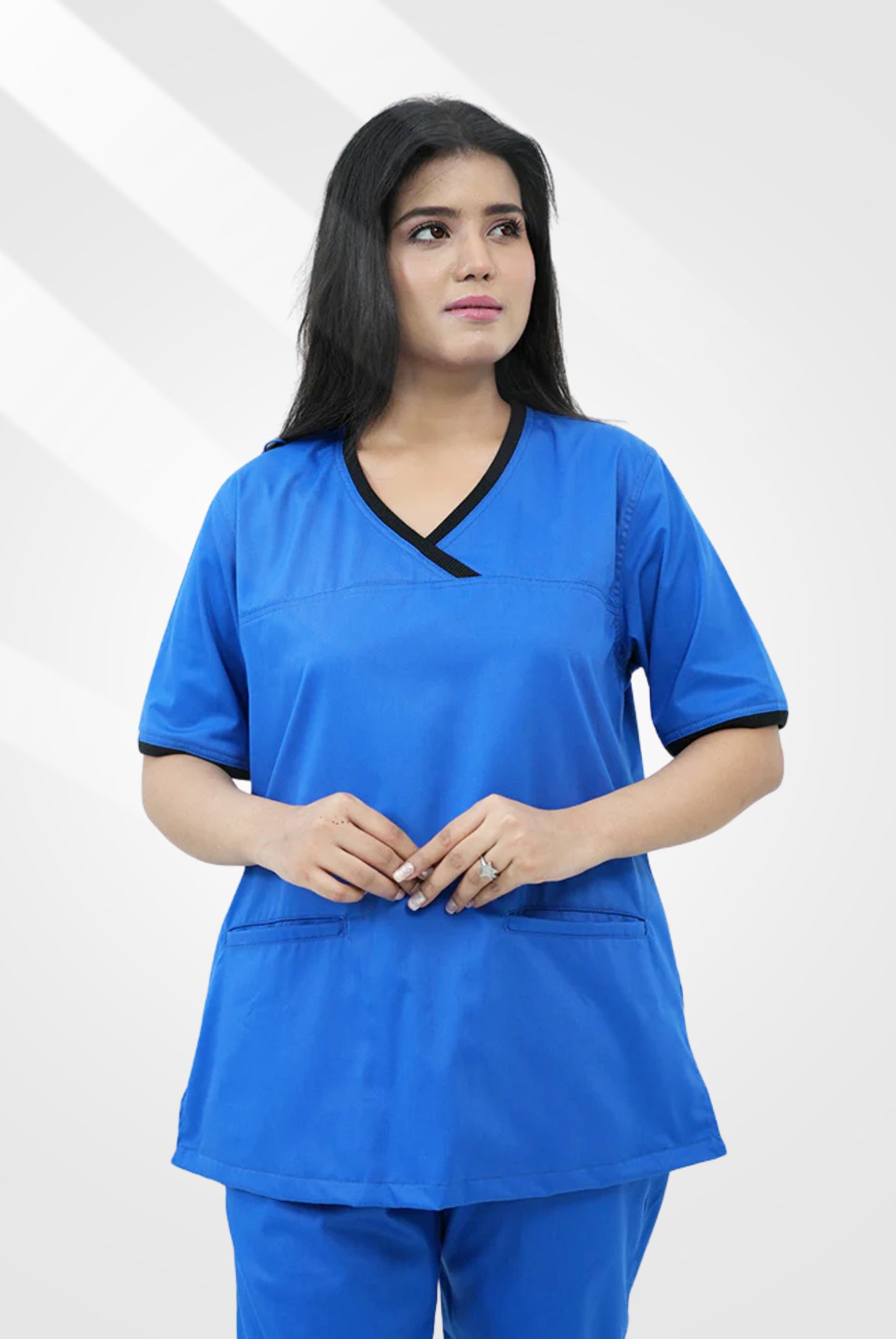 Elite Notch™ Royal Blue Scrub Suit for Women by GTEX Apparels Pakistan