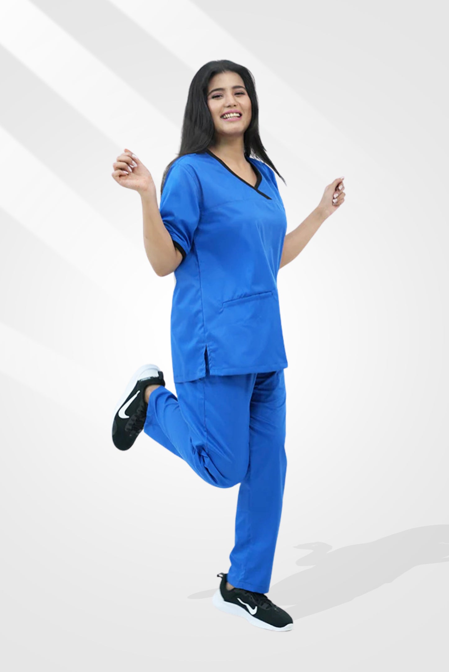 Elite Notch™ Royal Blue Scrub Suit for Women by GTEX Apparels Pakistan