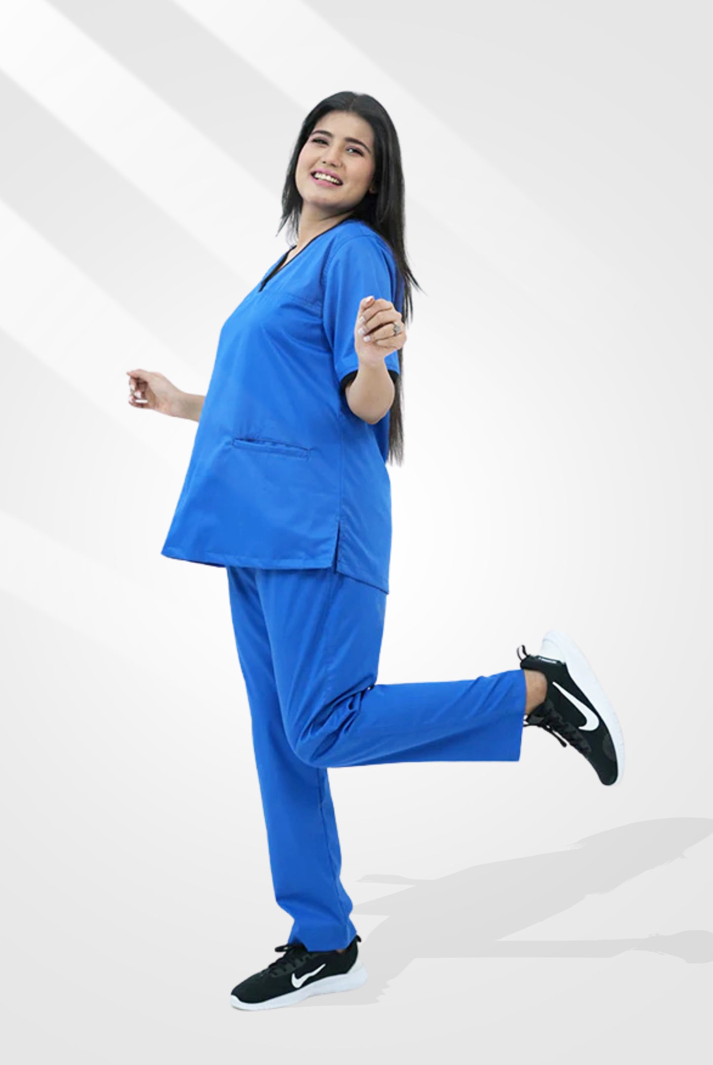 Elite Notch™ Royal Blue Scrub Suit for Women by GTEX Apparels Pakistan