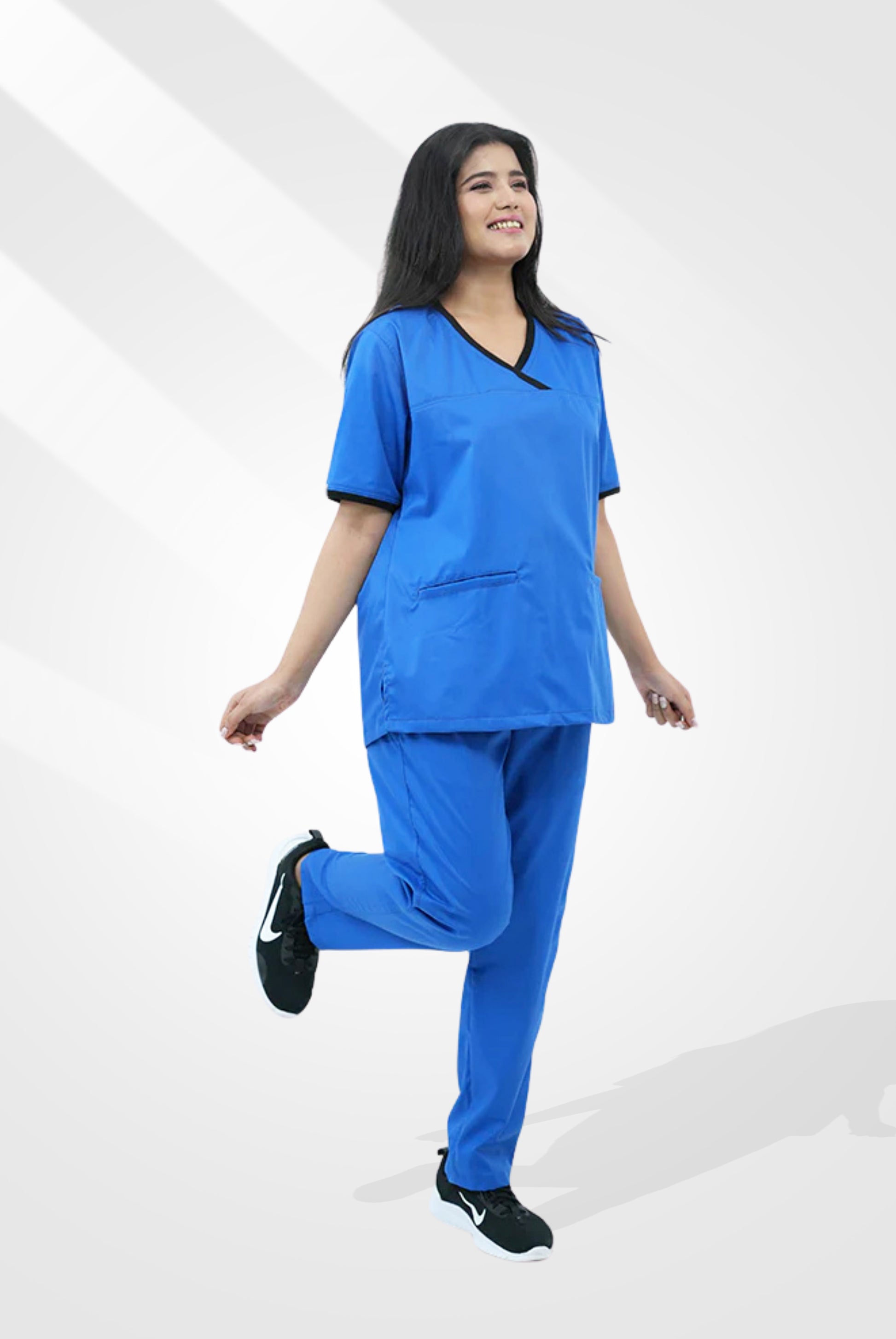 Elite Notch™ Royal Blue Scrub Suit for Women by GTEX Apparels Pakistan
