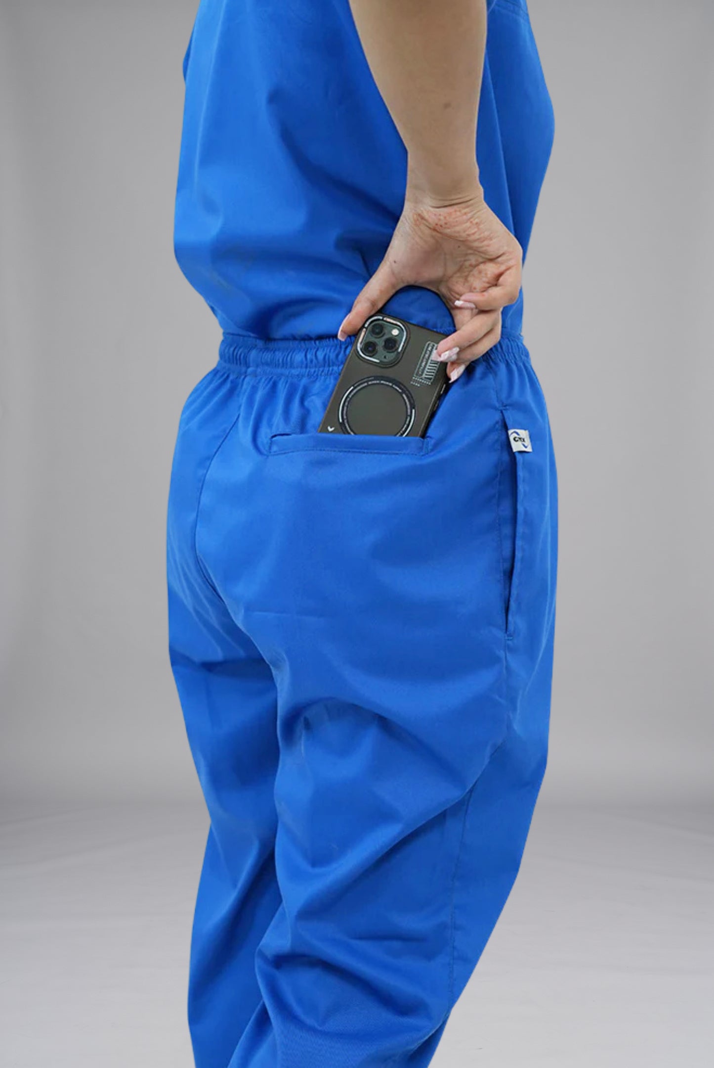Elite Notch Royal Blue Scrub for Women, Premium Comfort & Professional Fit by GTEX Apparels Pakistan 7