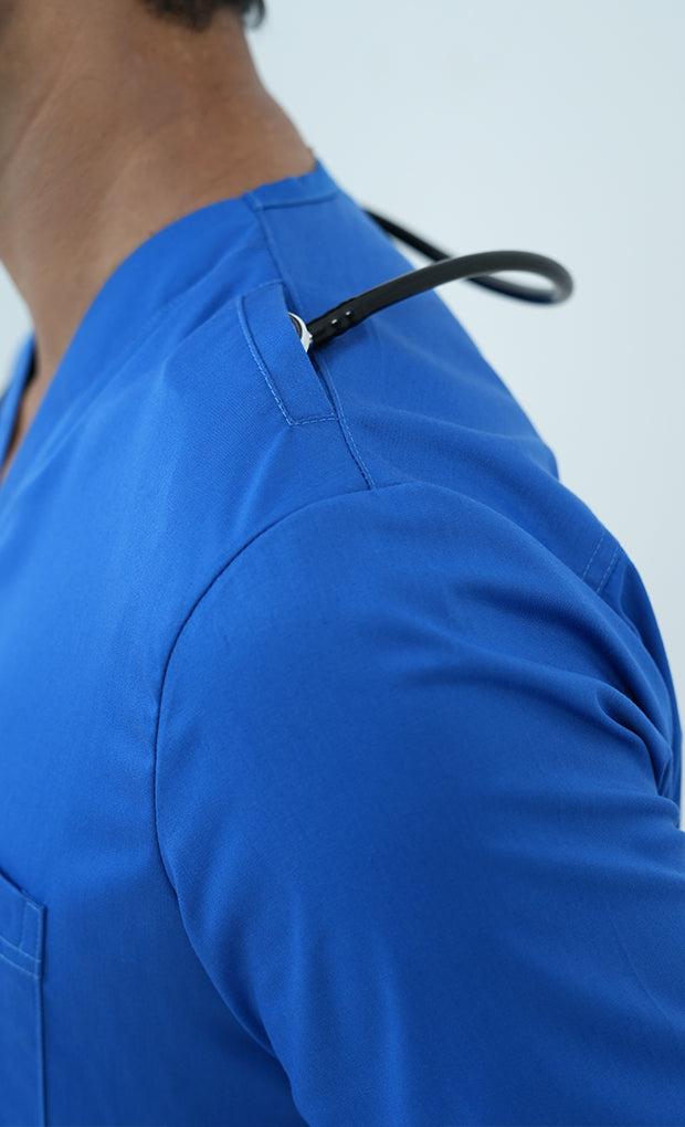 Buy Elite Royal Blue Scrub Suit For Men 10 - Gtex Apparels
