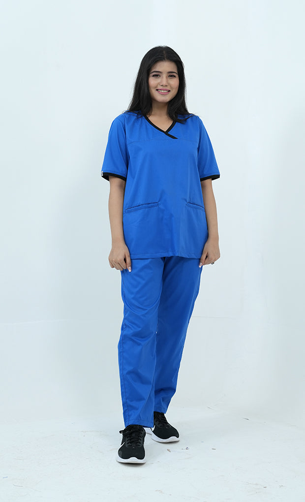 Buy Elite Royal Blue Scrub Suit for Women - Gtex Apparels