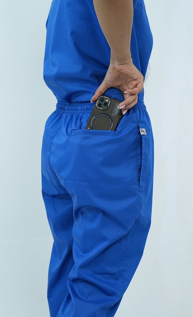Buy Elite Royal Blue Scrub Suit for Women 8 - Gtex Apparels