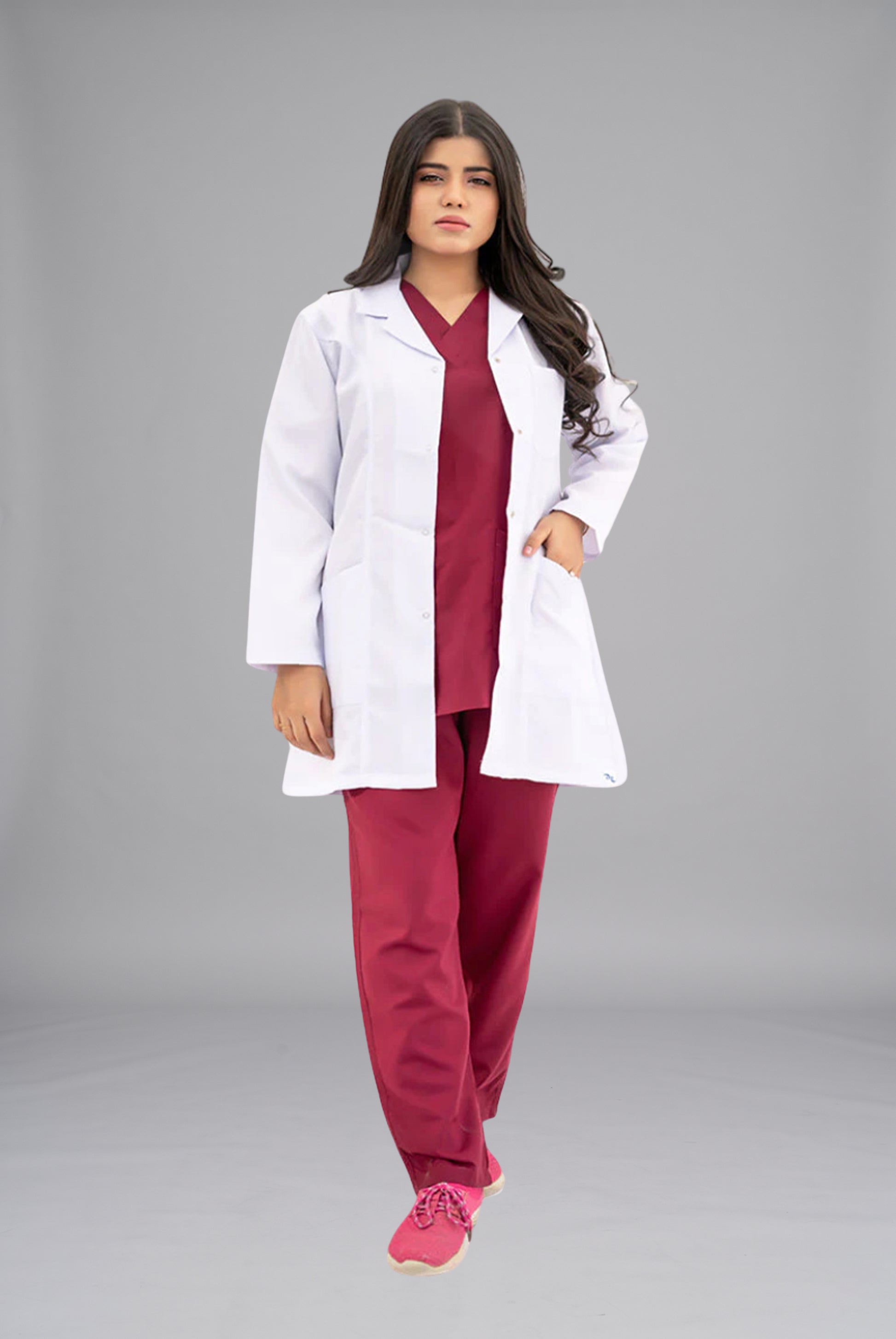 Elite Short Length Lab Coat for Women by GTEX Apparels Pakistan – Professional Medical White Coat for Doctors, Nurses, Pharmacists and Healthcare Students 1