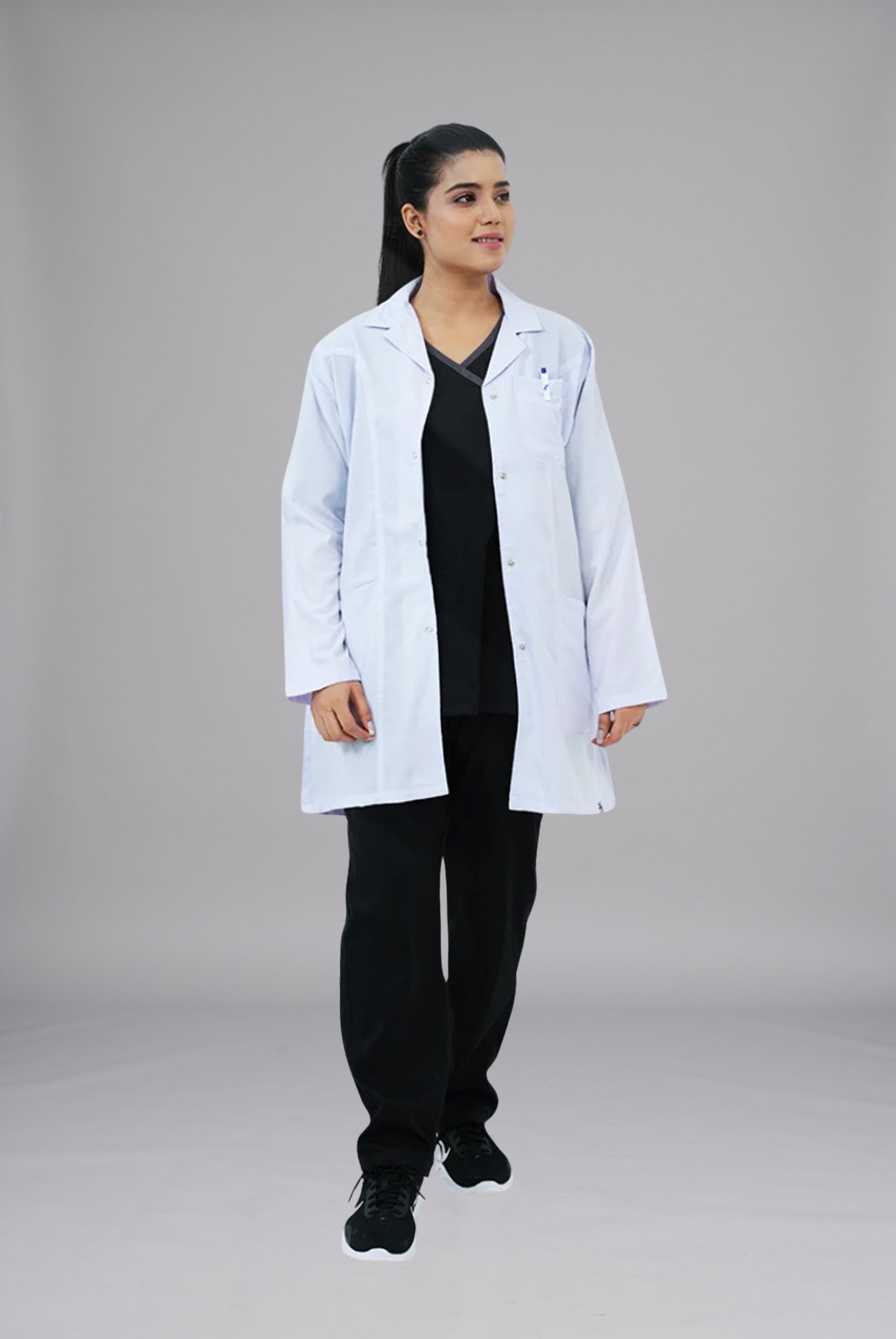 Elite Short Length White Lab Coat (Cotton Edition) | GTEX Apparels Pakistan 2