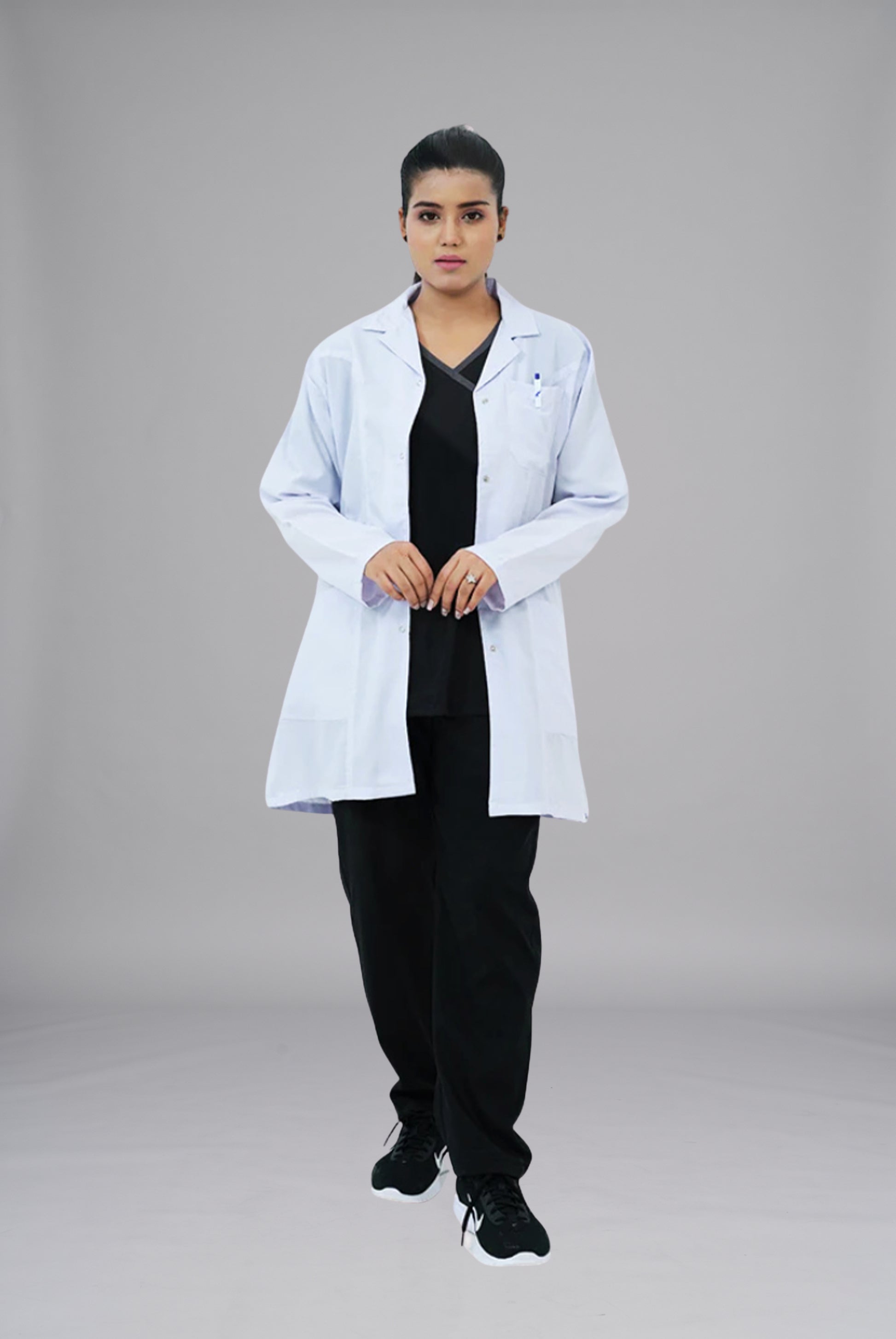 Elite Short Length White Lab Coat (Cotton Edition) | GTEX Apparels Pakistan 3