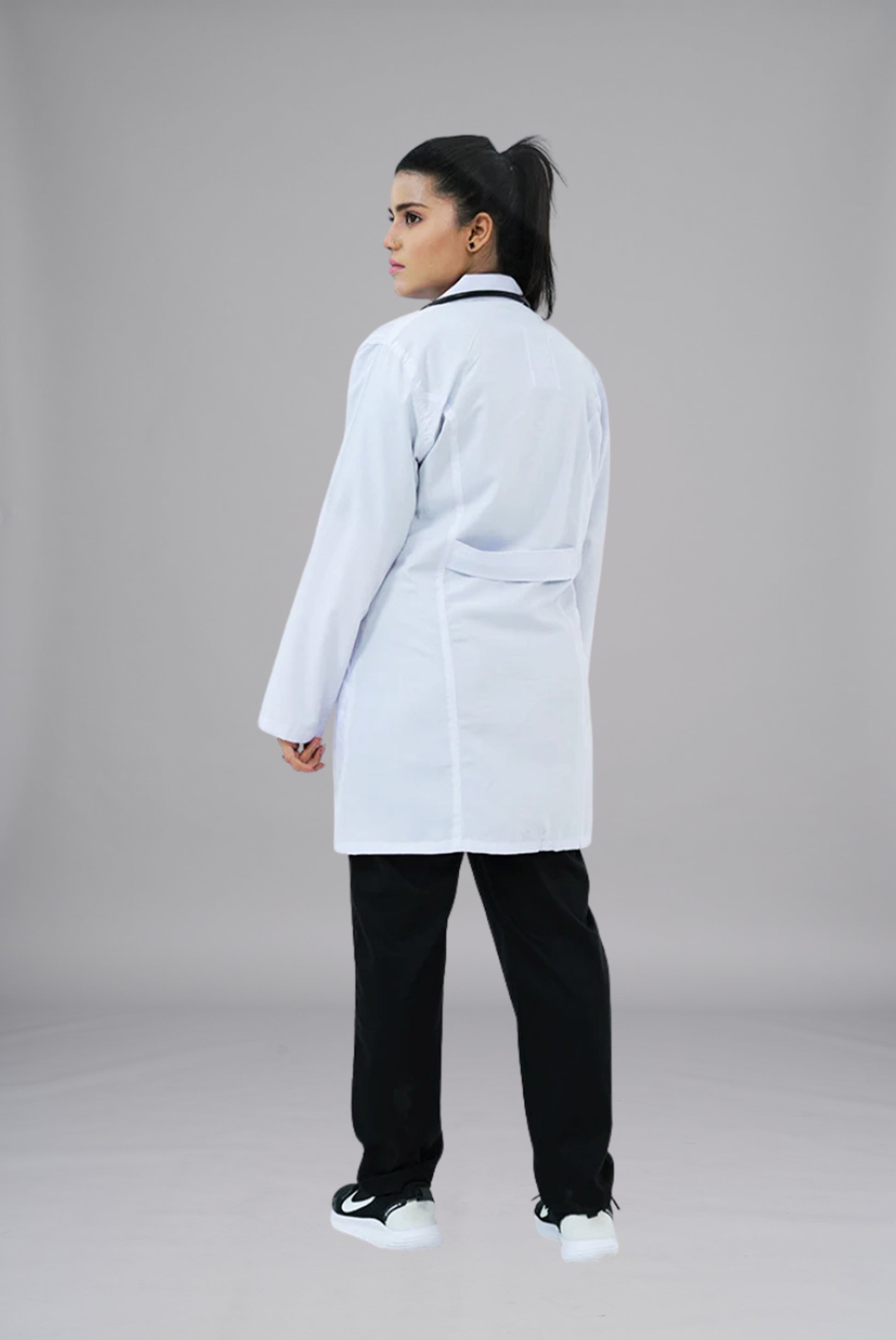 Elite Short Length White Lab Coat (Cotton Edition) | GTEX Apparels Pakistan 4